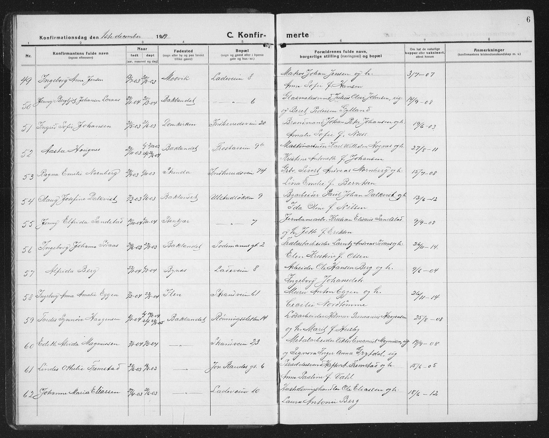 Ministerialprotokoller, klokkerbøker og fødselsregistre - Sør-Trøndelag, SAT/A-1456/605/L0258: Parish register (copy) no. 605C05, 1918-1930, p. 6