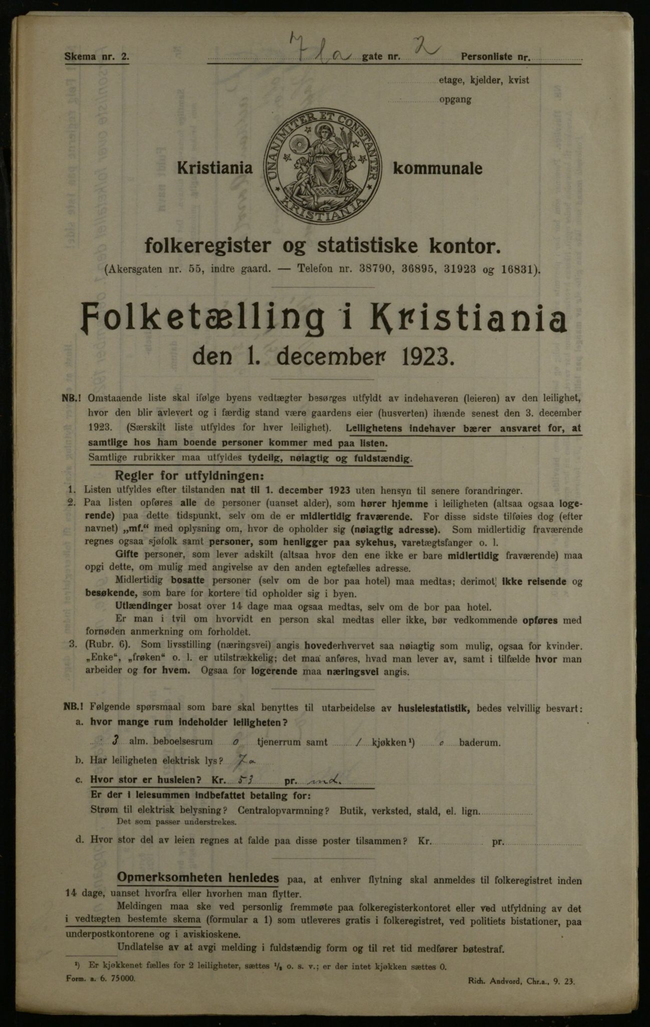 OBA, Municipal Census 1923 for Kristiania, 1923, p. 48335