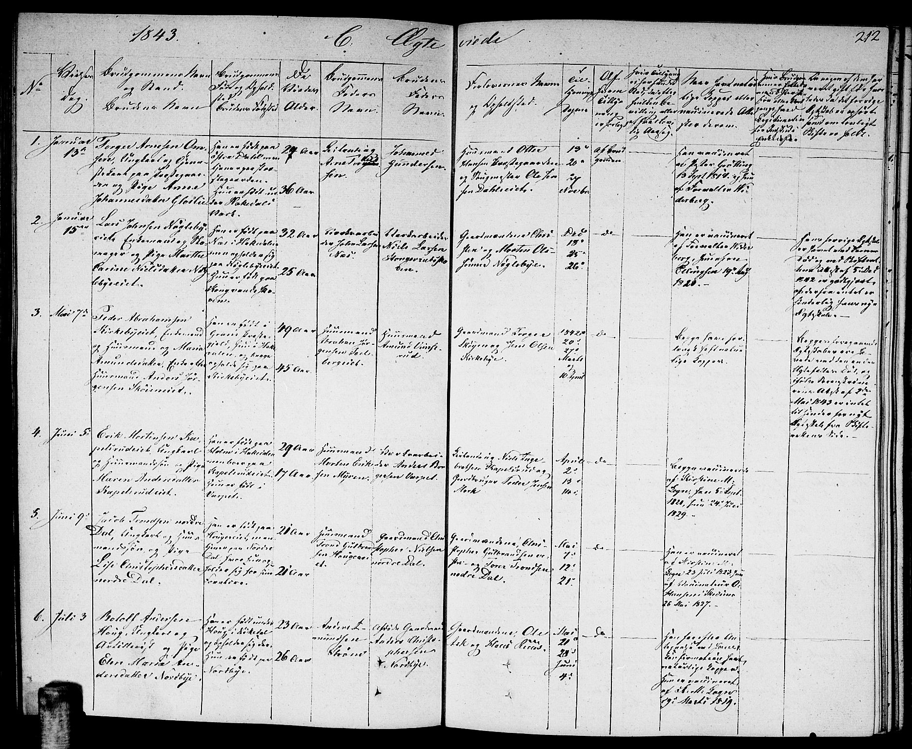 Nittedal prestekontor Kirkebøker, SAO/A-10365a/F/Fa/L0004: Parish register (official) no. I 4, 1836-1849, p. 212