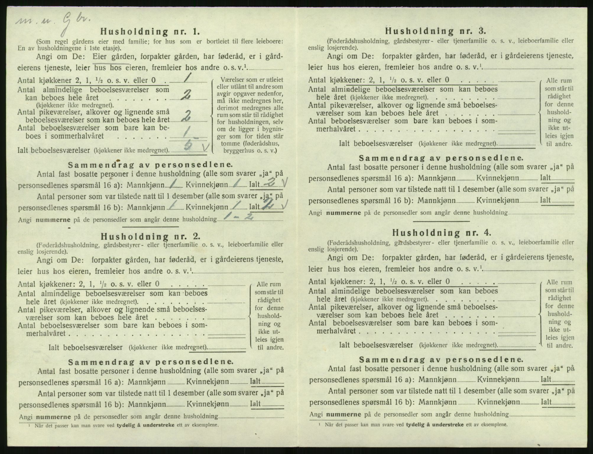 SAK, 1920 census for Bakke, 1920, p. 589