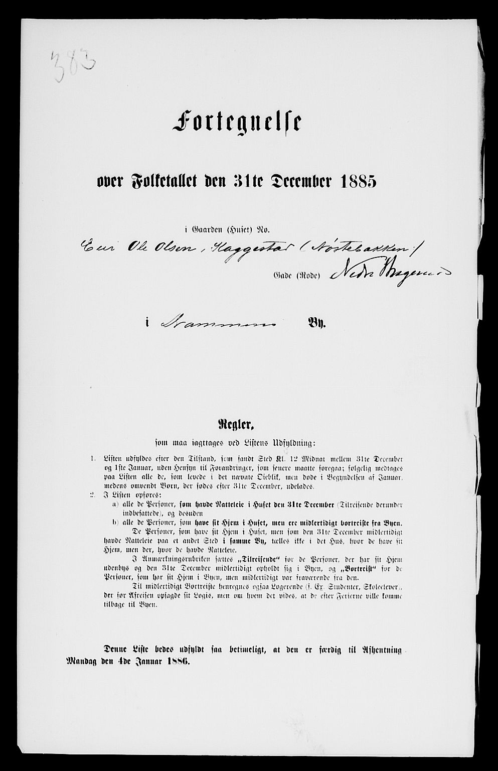 SAKO, 1885 census for 0602 Drammen, 1885, p. 2027