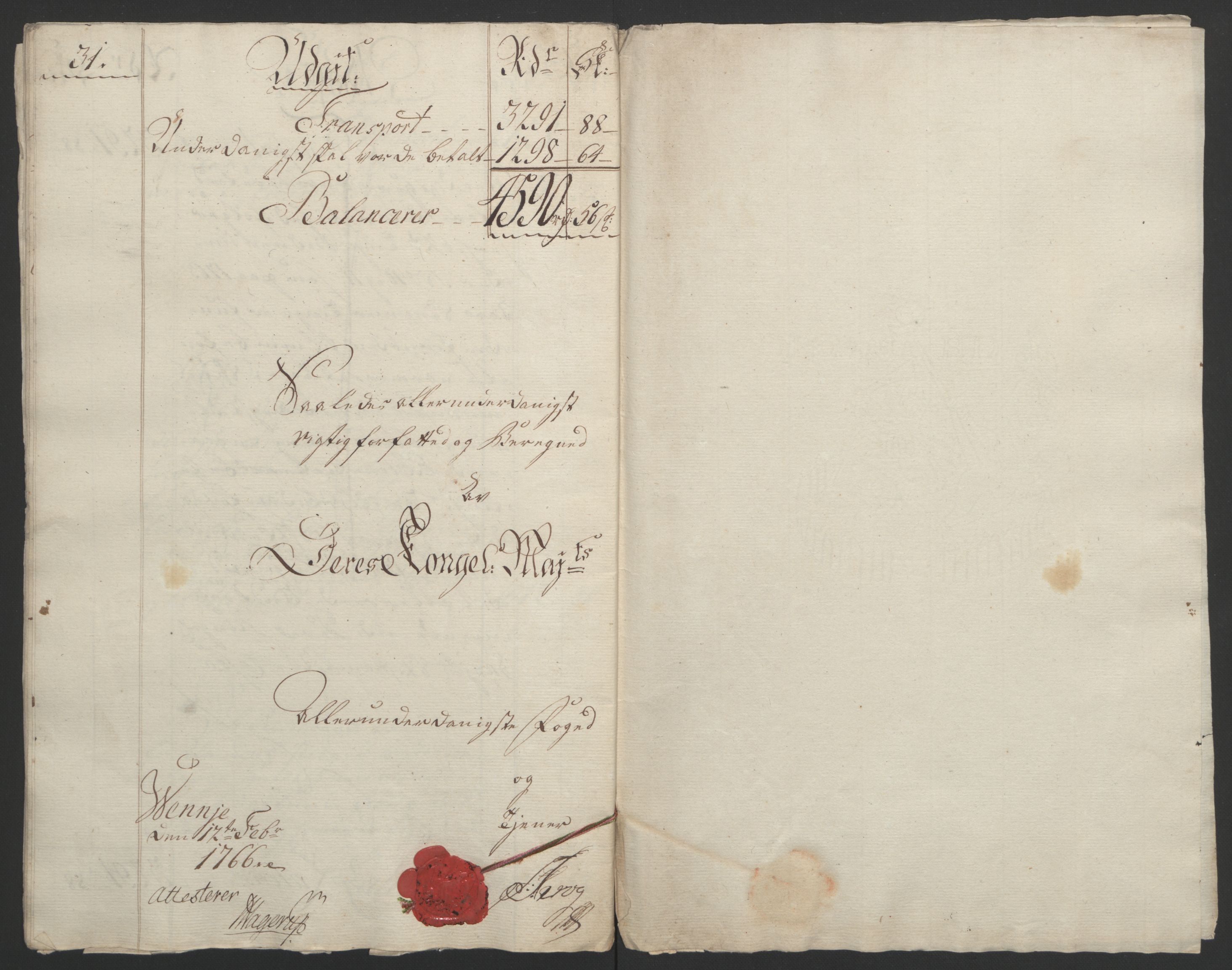 Rentekammeret inntil 1814, Reviderte regnskaper, Fogderegnskap, AV/RA-EA-4092/R67/L4747: Ekstraskatten Vesterålen, Andenes og Lofoten, 1762-1766, p. 350