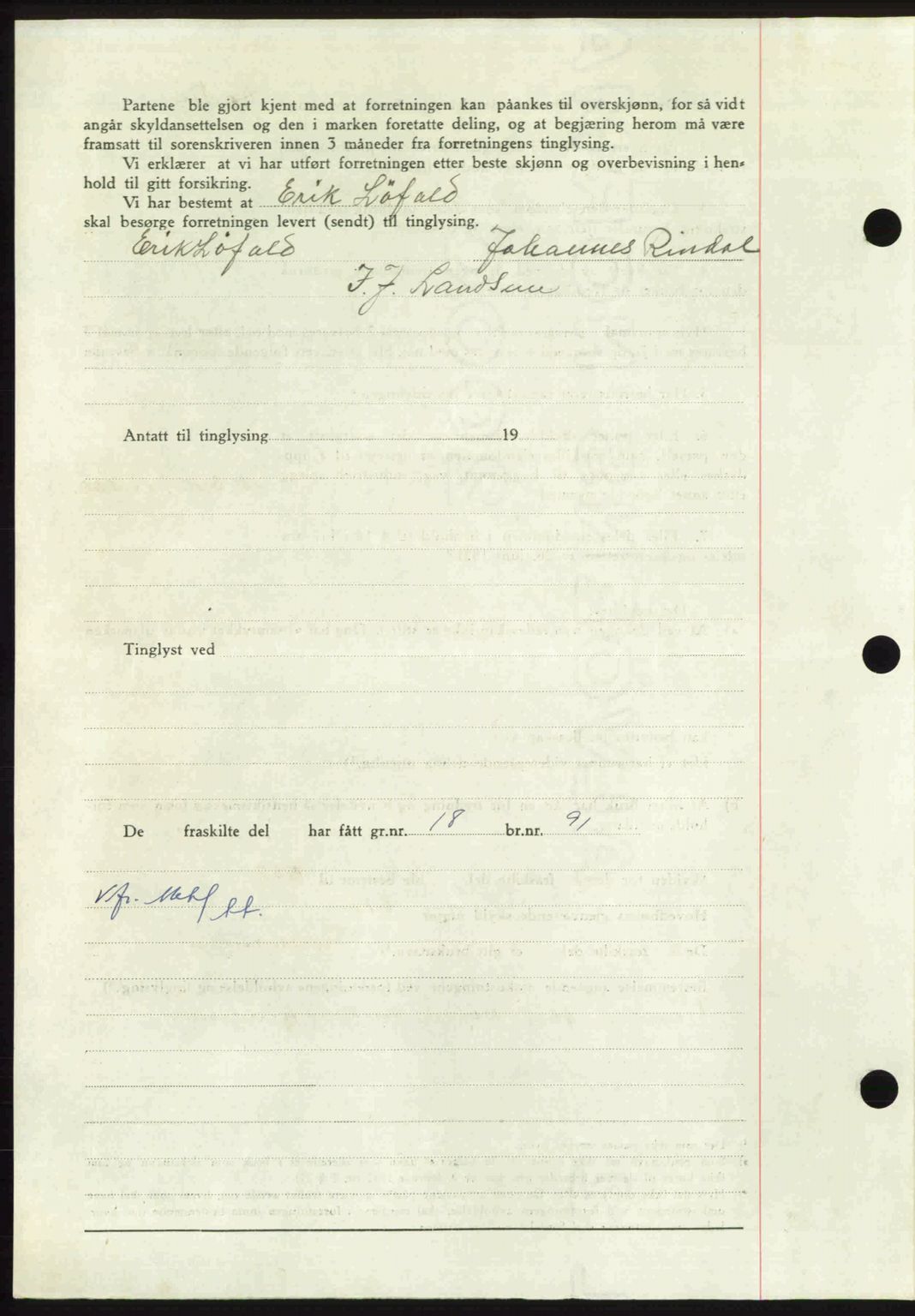 Nordmøre sorenskriveri, AV/SAT-A-4132/1/2/2Ca: Mortgage book no. A109, 1948-1948, Diary no: : 3095/1948