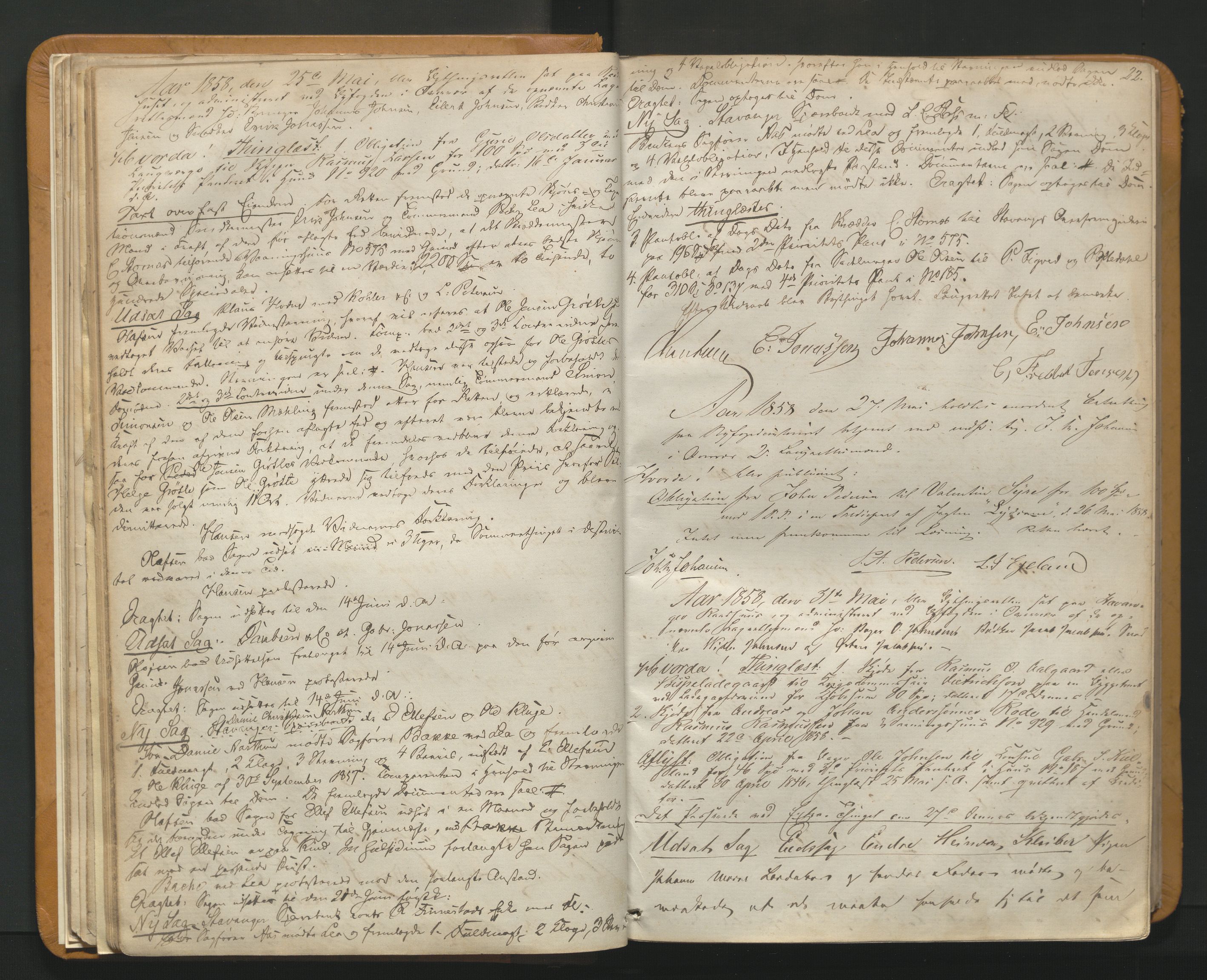 Stavanger byfogd, AV/SAST-A-101408/001/3/30/30BA/L0058: Bytingprotkoll, 1858-1865, p. 21b-22a