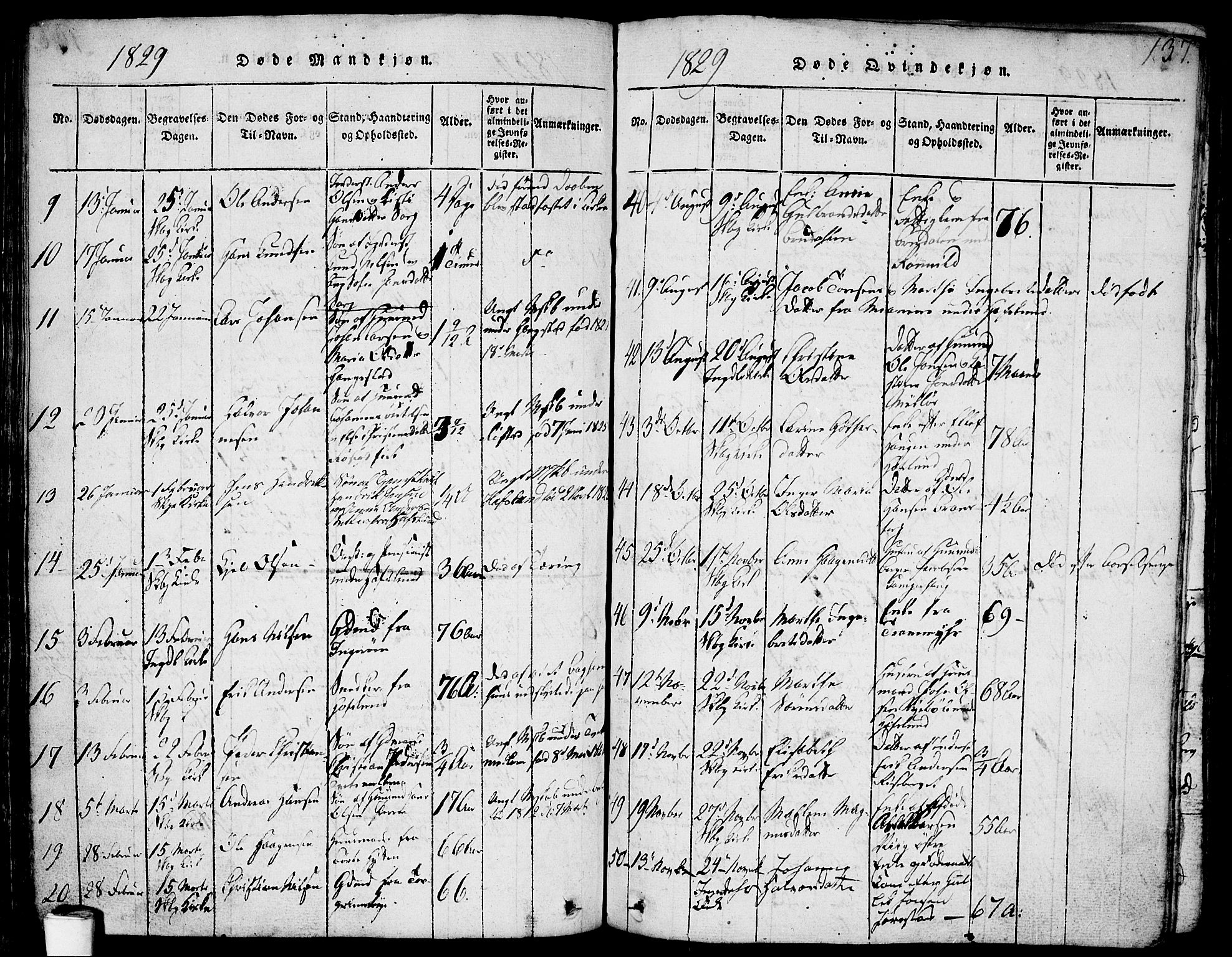 Skjeberg prestekontor Kirkebøker, AV/SAO-A-10923/F/Fa/L0004: Parish register (official) no. I 4, 1815-1830, p. 137