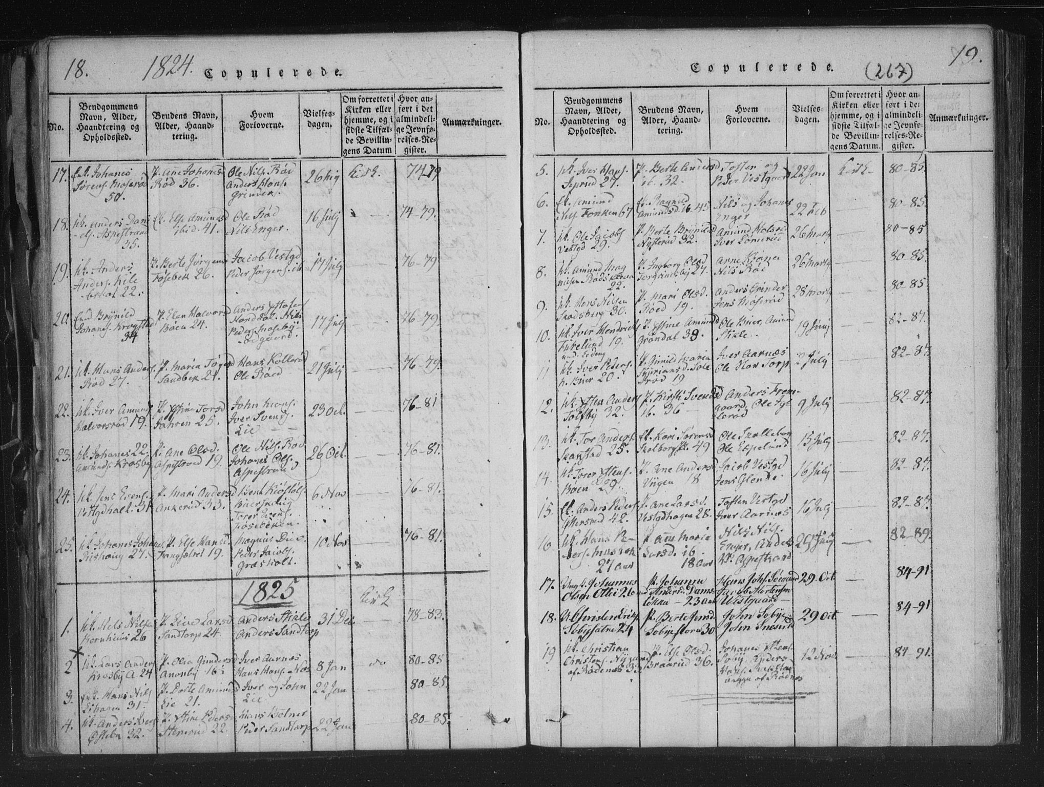 Aremark prestekontor Kirkebøker, SAO/A-10899/F/Fc/L0001: Parish register (official) no. III 1, 1814-1834, p. 18-19