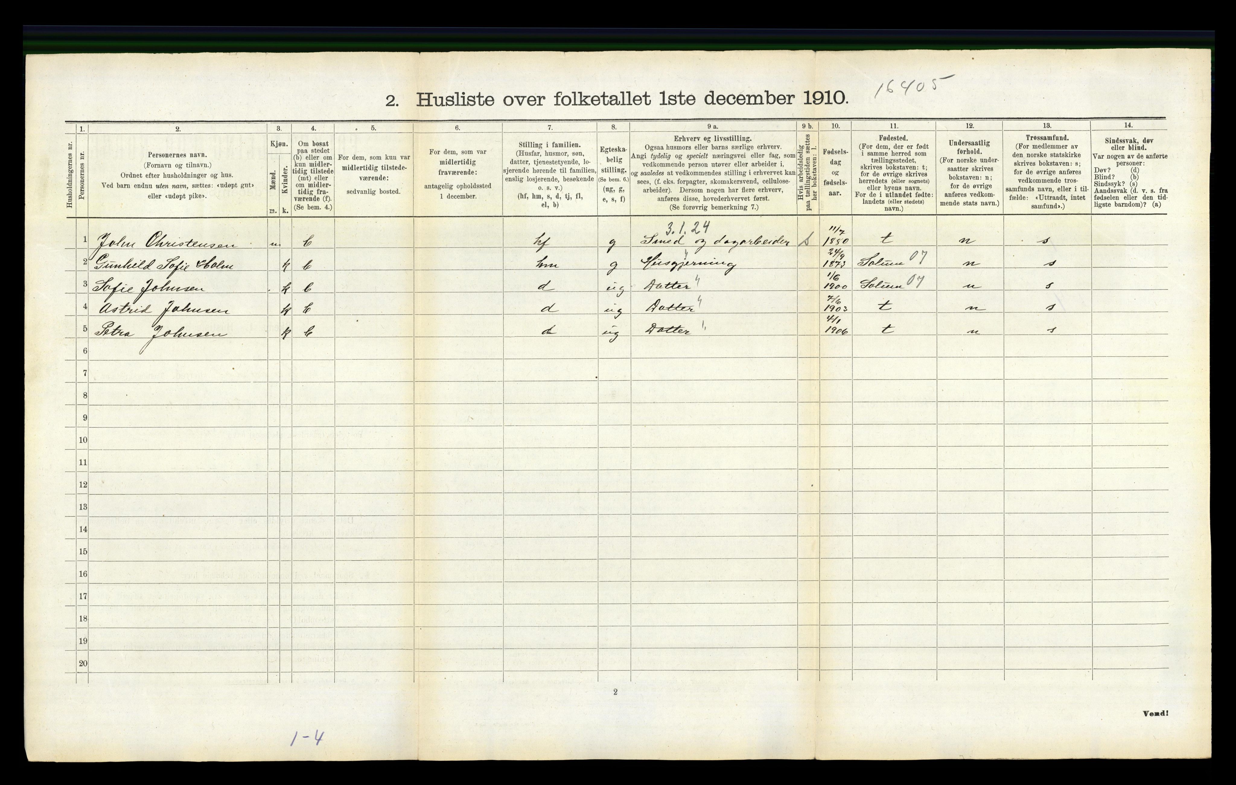 RA, 1910 census for Lårdal, 1910, p. 196