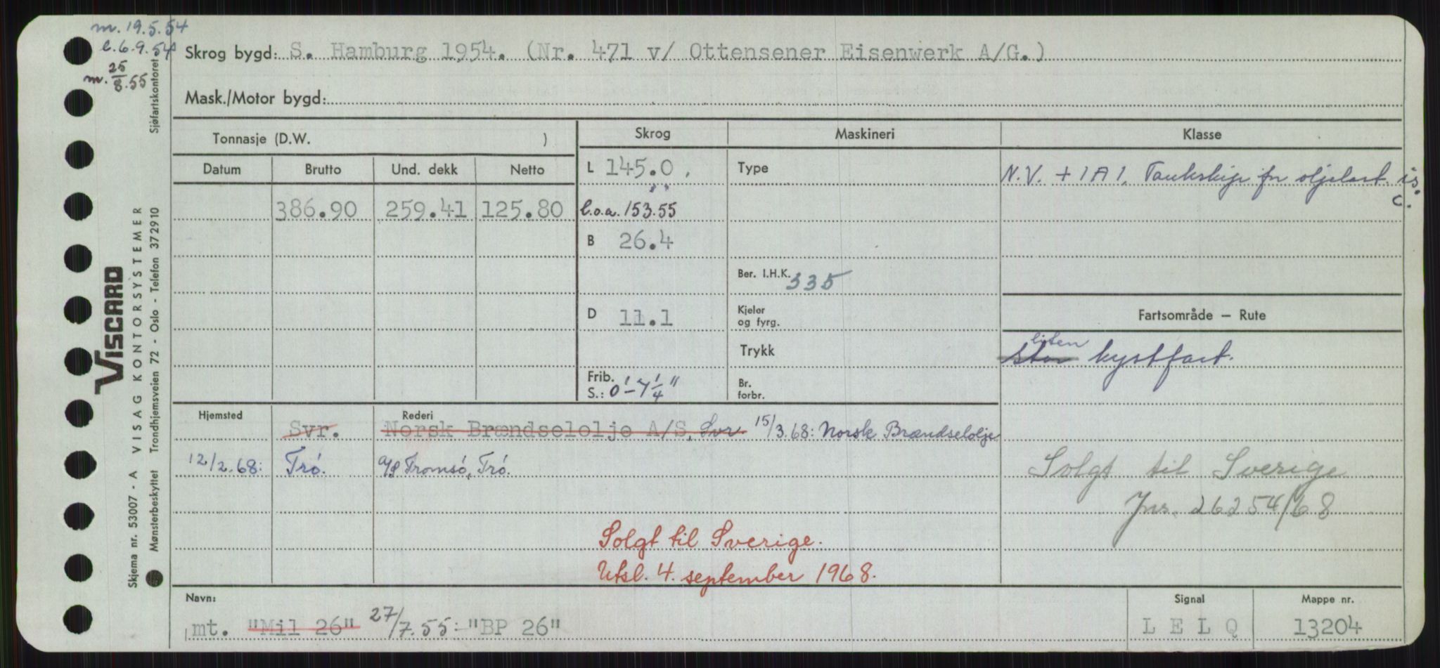 Sjøfartsdirektoratet med forløpere, Skipsmålingen, AV/RA-S-1627/H/Hd/L0003: Fartøy, B-Bev, p. 27