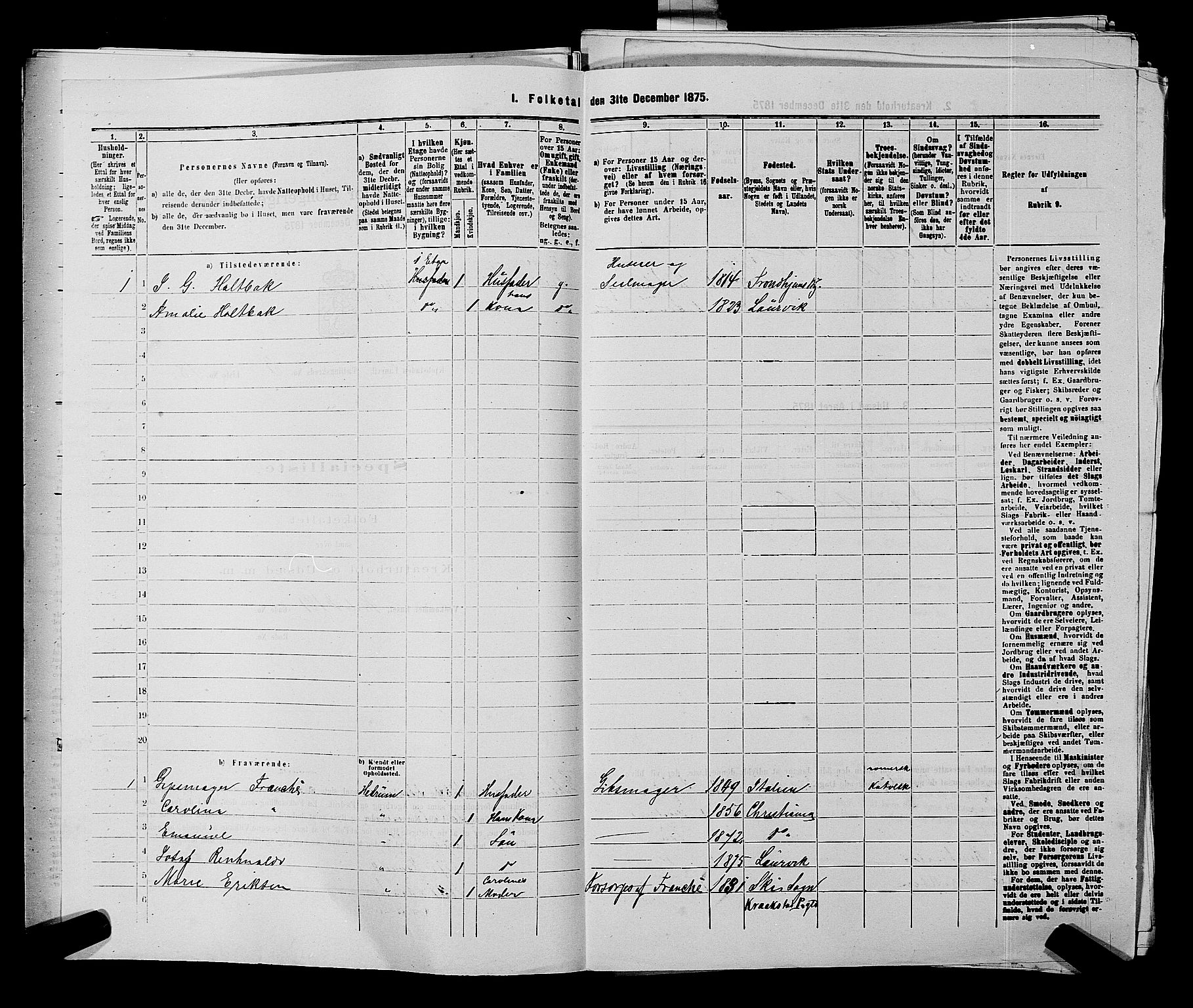 SAKO, 1875 census for 0707P Larvik, 1875, p. 551