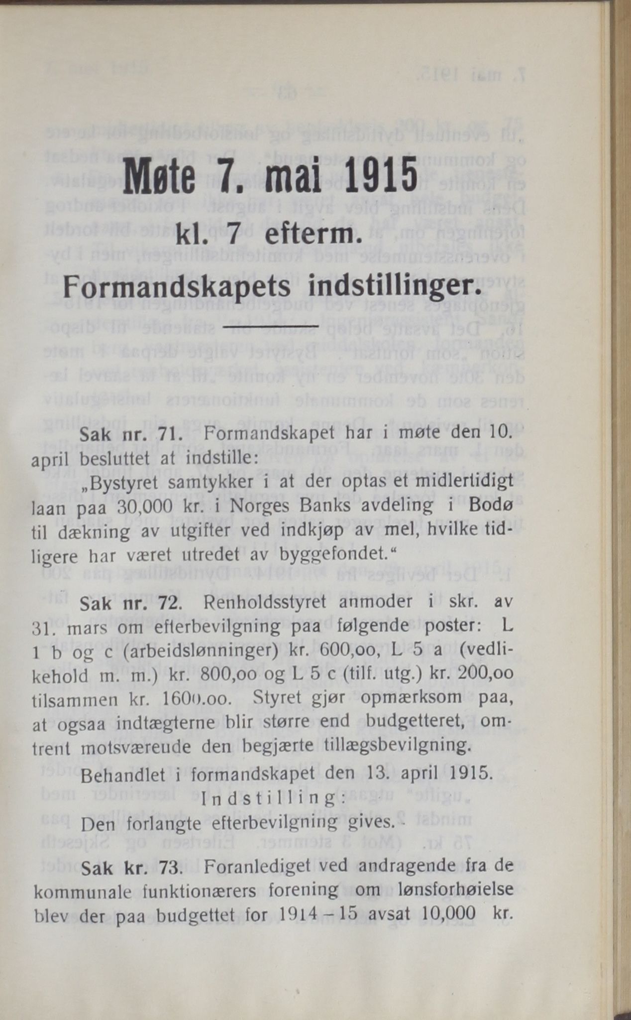 Narvik kommune. Formannskap , AIN/K-18050.150/A/Ab/L0005: Møtebok, 1915