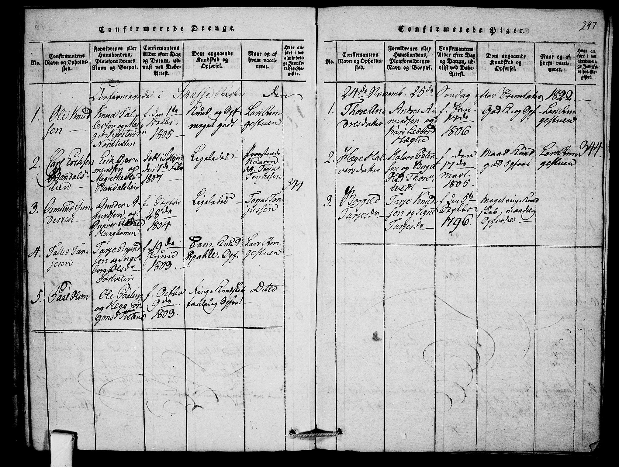 Mo kirkebøker, AV/SAKO-A-286/F/Fb/L0001: Parish register (official) no. II 1, 1814-1844, p. 247