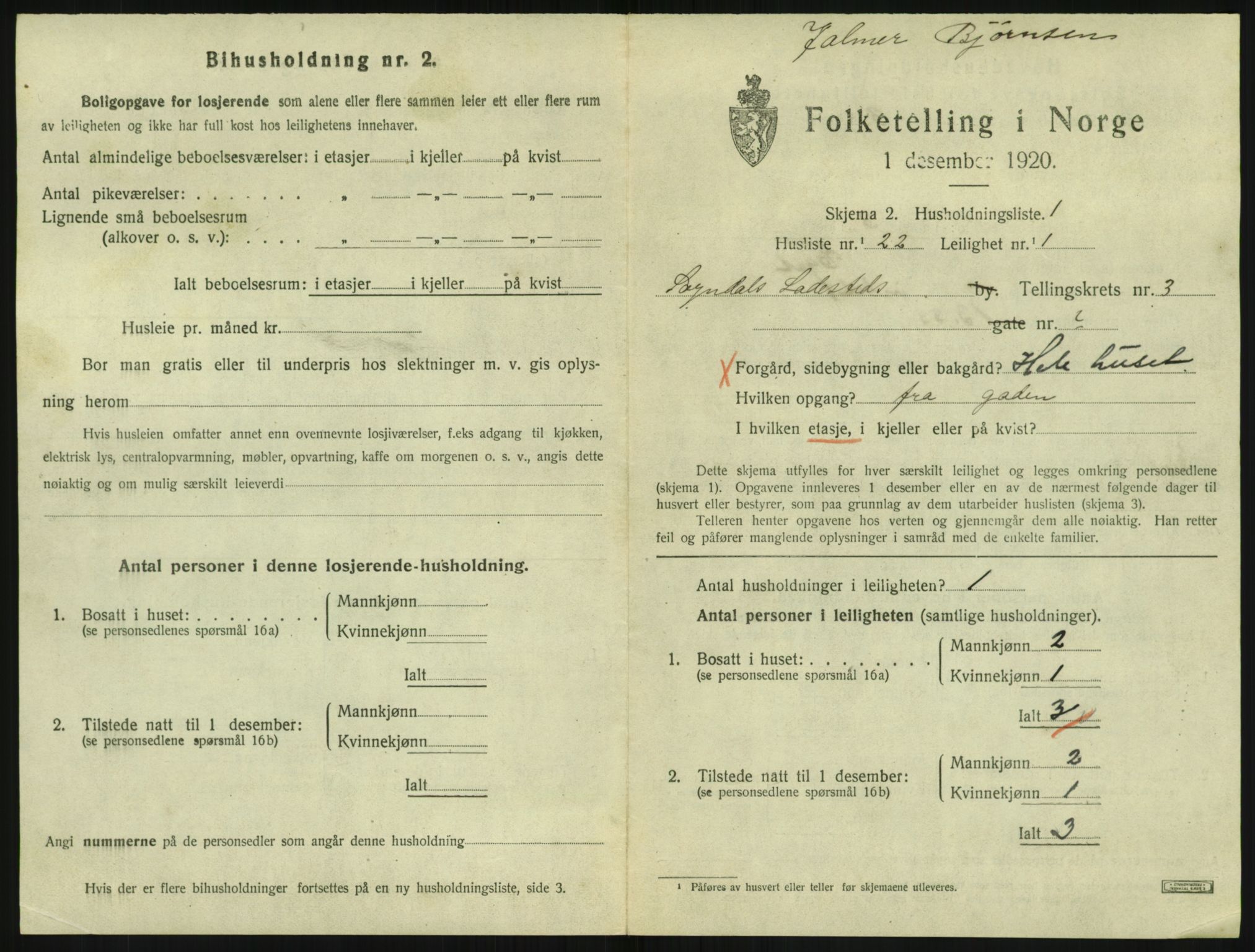 SAST, 1920 census for Sokndal town, 1920, p. 405