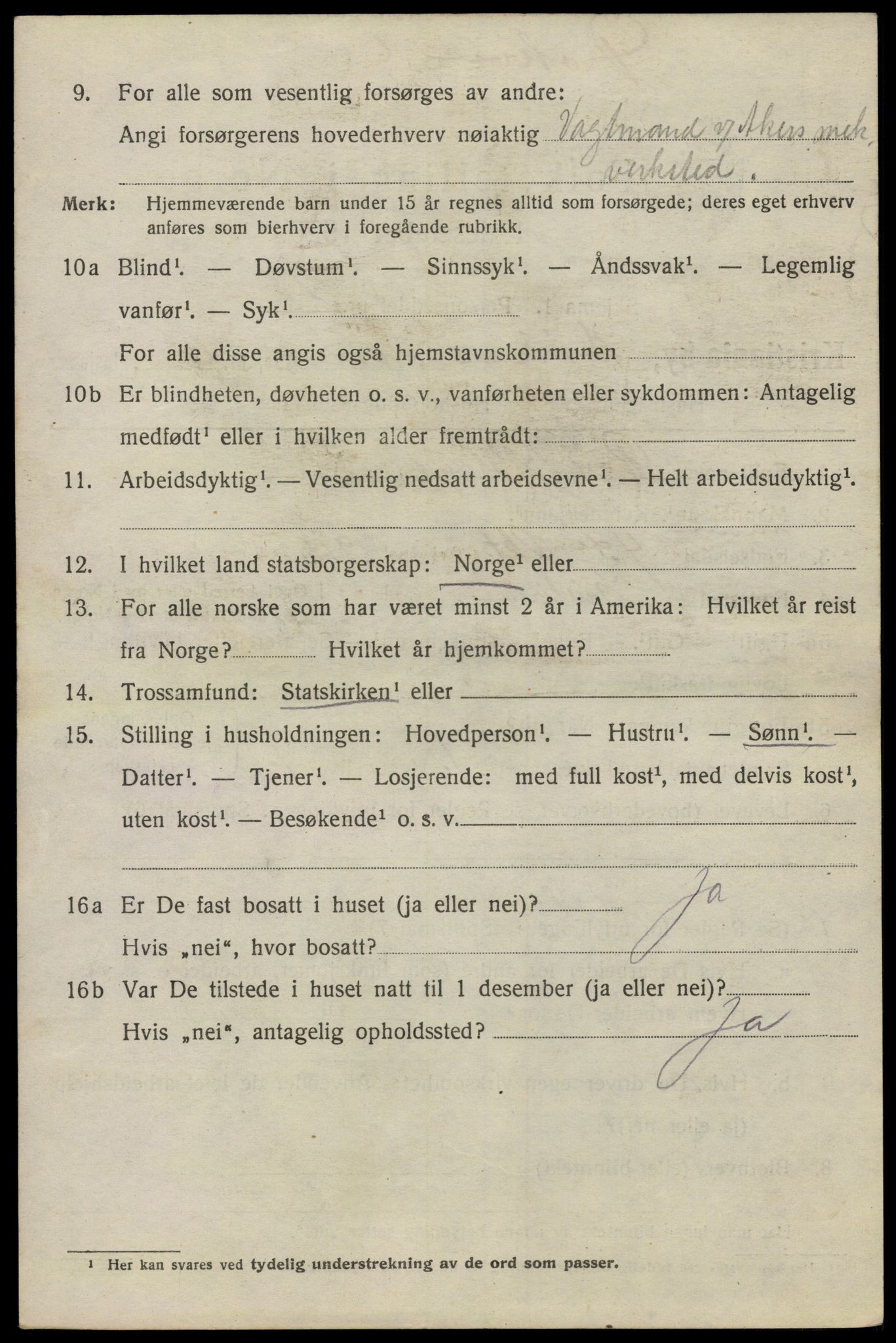 SAO, 1920 census for Kristiania, 1920, p. 199450