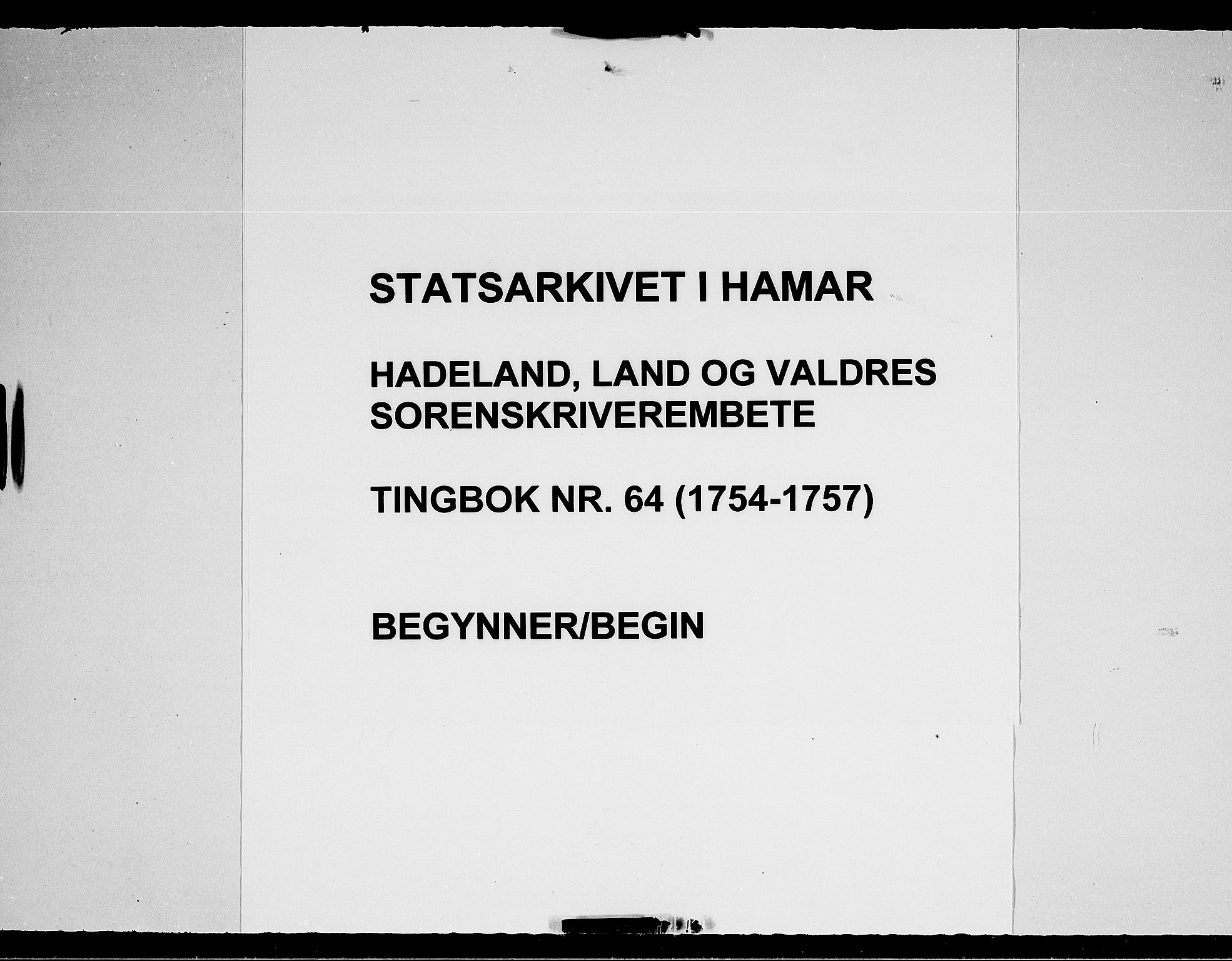 Hadeland, Land og Valdres sorenskriveri, SAH/TING-028/G/Gb/L0064: Tingbok - Jevnaker og Gran, 1754-1757