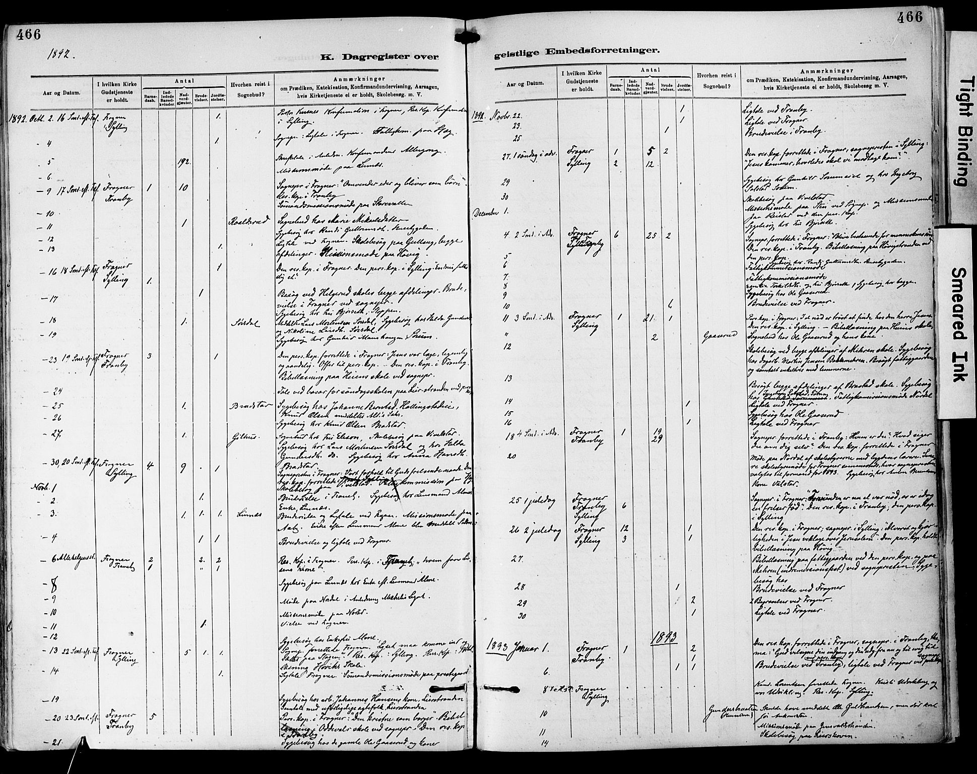 Lier kirkebøker, SAKO/A-230/F/Fa/L0015: Parish register (official) no. I 15, 1883-1894, p. 466