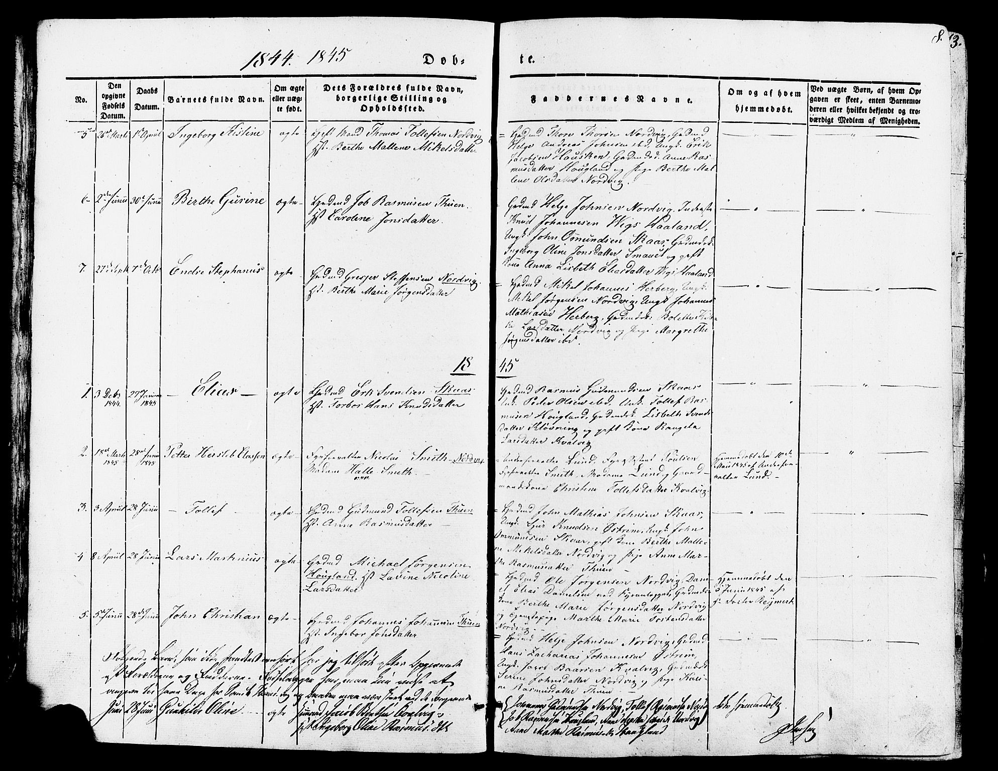 Torvastad sokneprestkontor, SAST/A -101857/H/Ha/Haa/L0007: Parish register (official) no. A 7, 1838-1882, p. 8