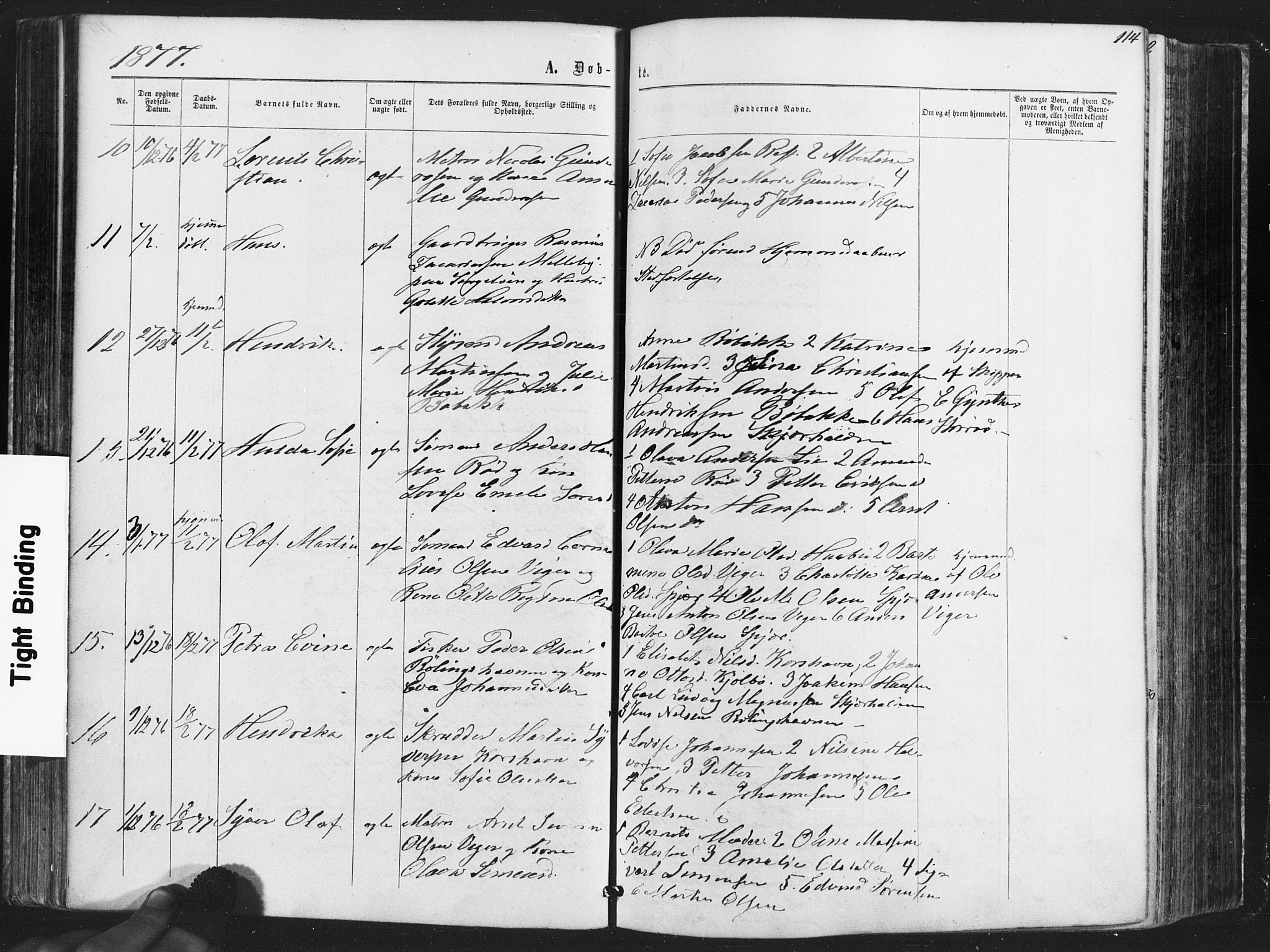 Hvaler prestekontor Kirkebøker, SAO/A-2001/F/Fa/L0007: Parish register (official) no. I 7, 1864-1878, p. 114