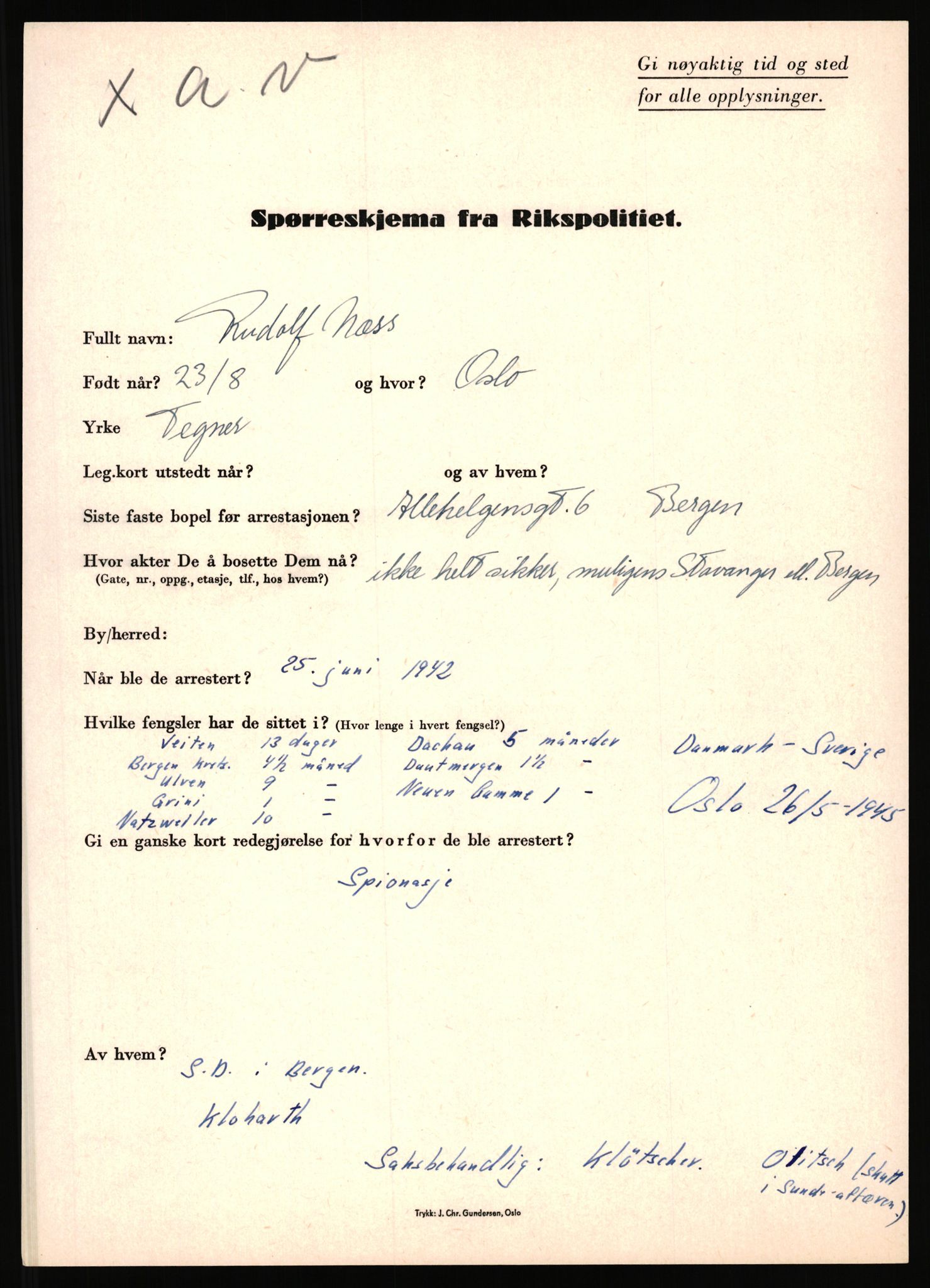 Rikspolitisjefen, AV/RA-S-1560/L/L0012: Mogensen, Øivind - Noraas, Lars, 1940-1945, p. 450