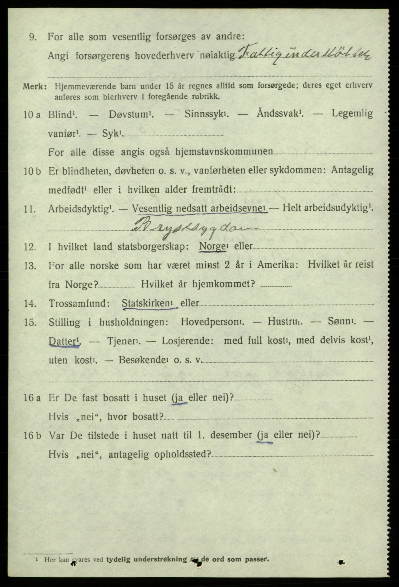 SAB, 1920 census for Kvinnherad, 1920, p. 6397