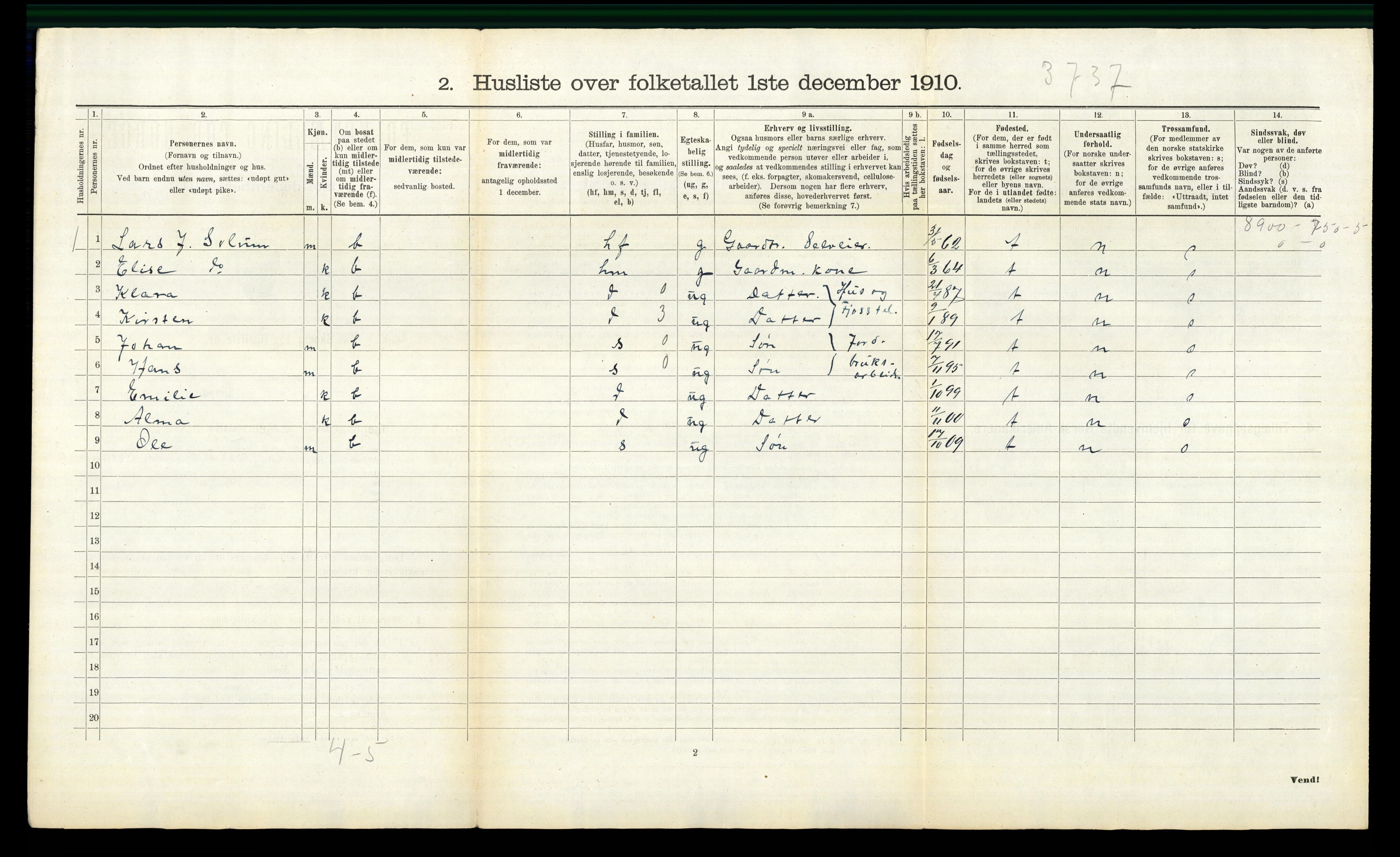 RA, 1910 census for Øvre Eiker, 1910, p. 1812