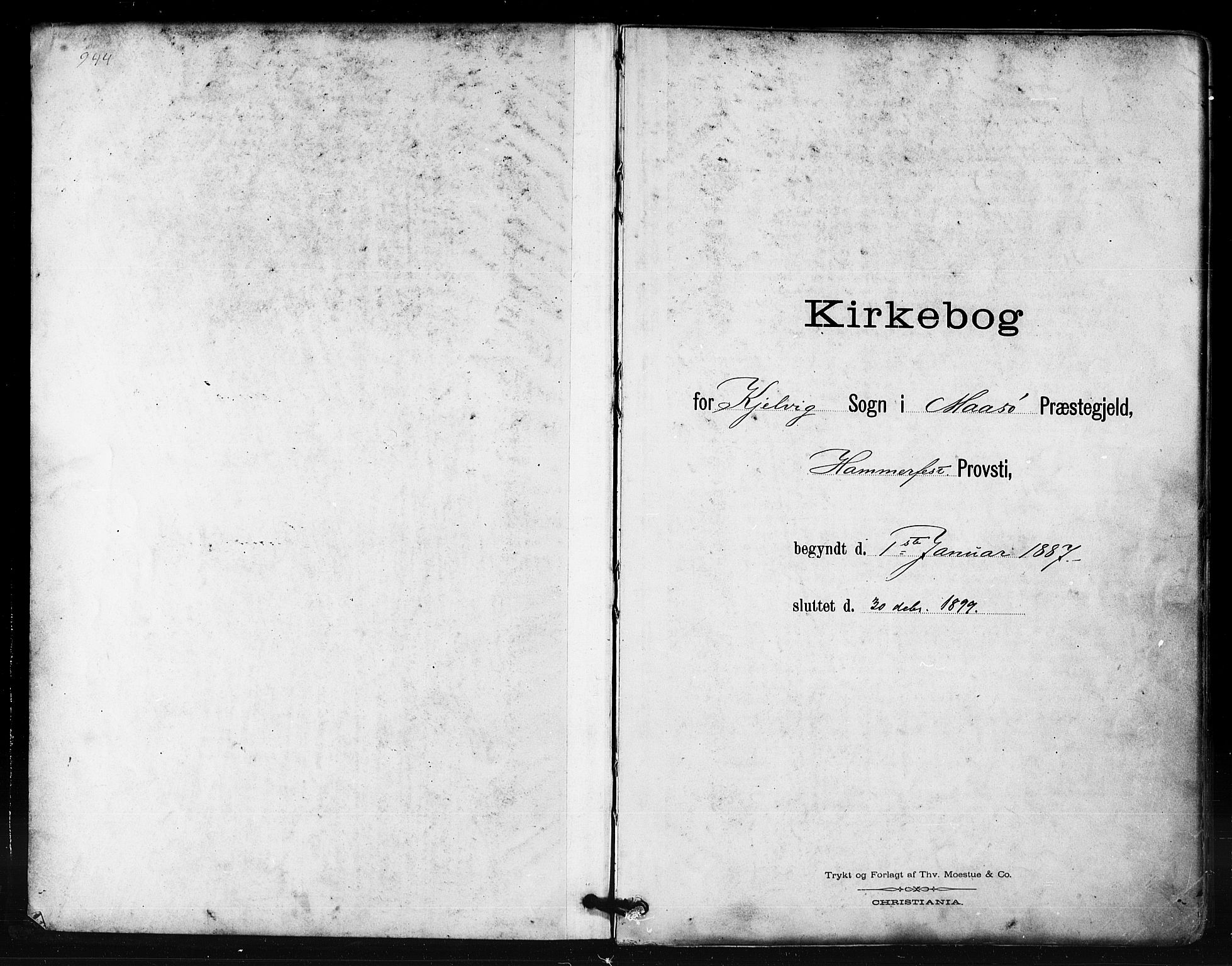 Måsøy sokneprestkontor, SATØ/S-1348/H/Ha/L0007kirke: Parish register (official) no. 7, 1887-1899