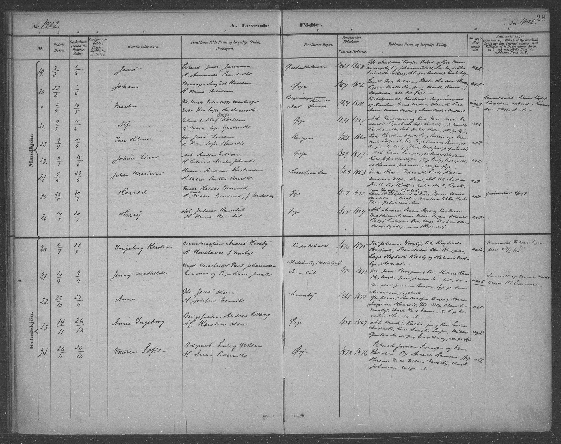 Aremark prestekontor Kirkebøker, SAO/A-10899/F/Fb/L0005: Parish register (official) no. II 5, 1895-1919, p. 28