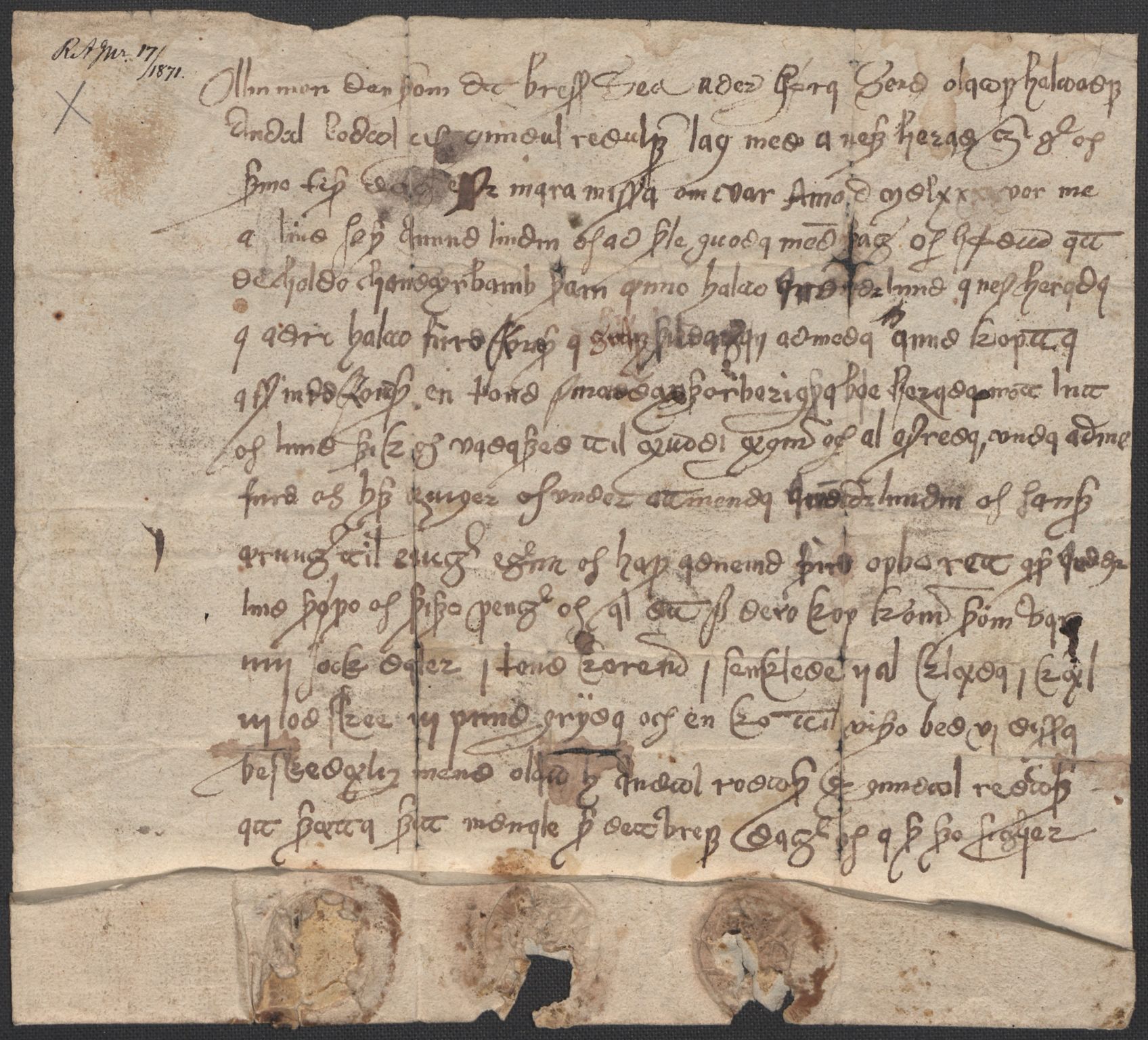 Riksarkivets diplomsamling, AV/RA-EA-5965/F02/L0091: Dokumenter, 1589-1590, p. 34