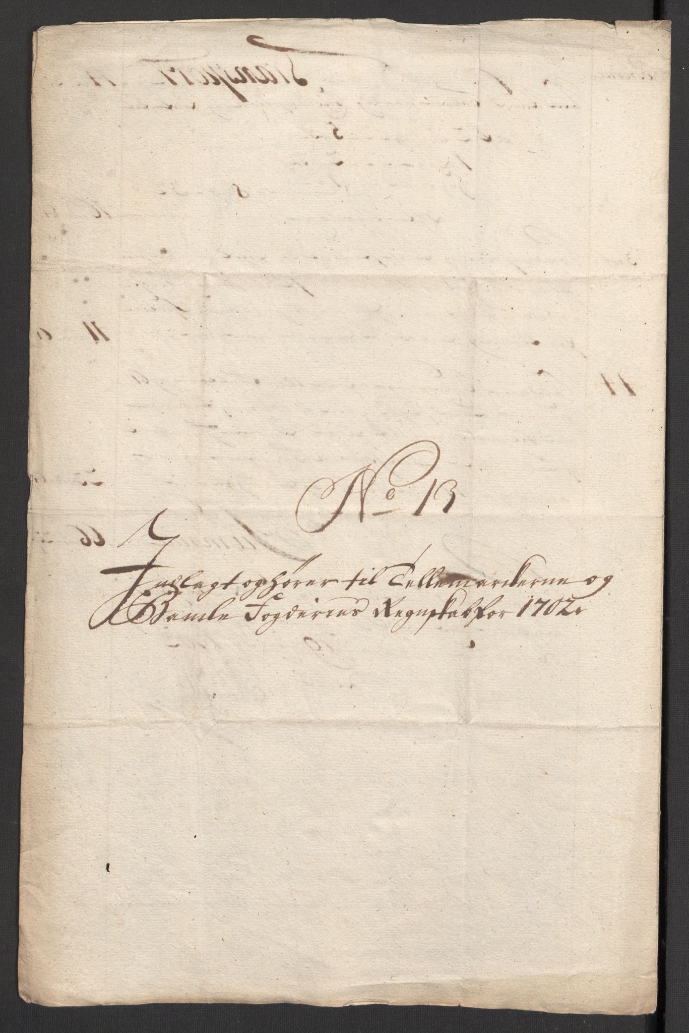 Rentekammeret inntil 1814, Reviderte regnskaper, Fogderegnskap, AV/RA-EA-4092/R36/L2107: Fogderegnskap Øvre og Nedre Telemark og Bamble, 1702, p. 266