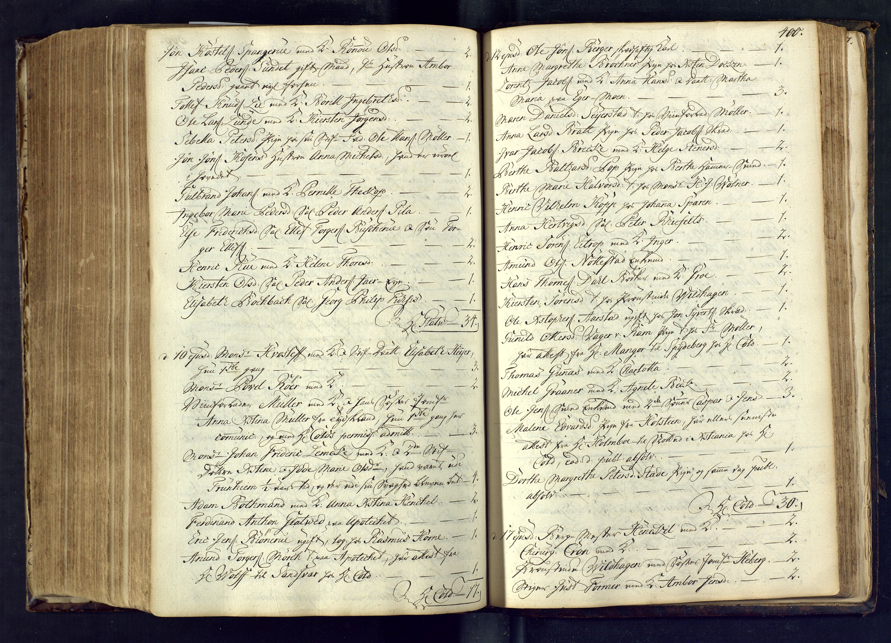 Kongsberg kirkebøker, AV/SAKO-A-22/M/Ma/L0003: Communicants register no. 3, 1745-1750, p. 400