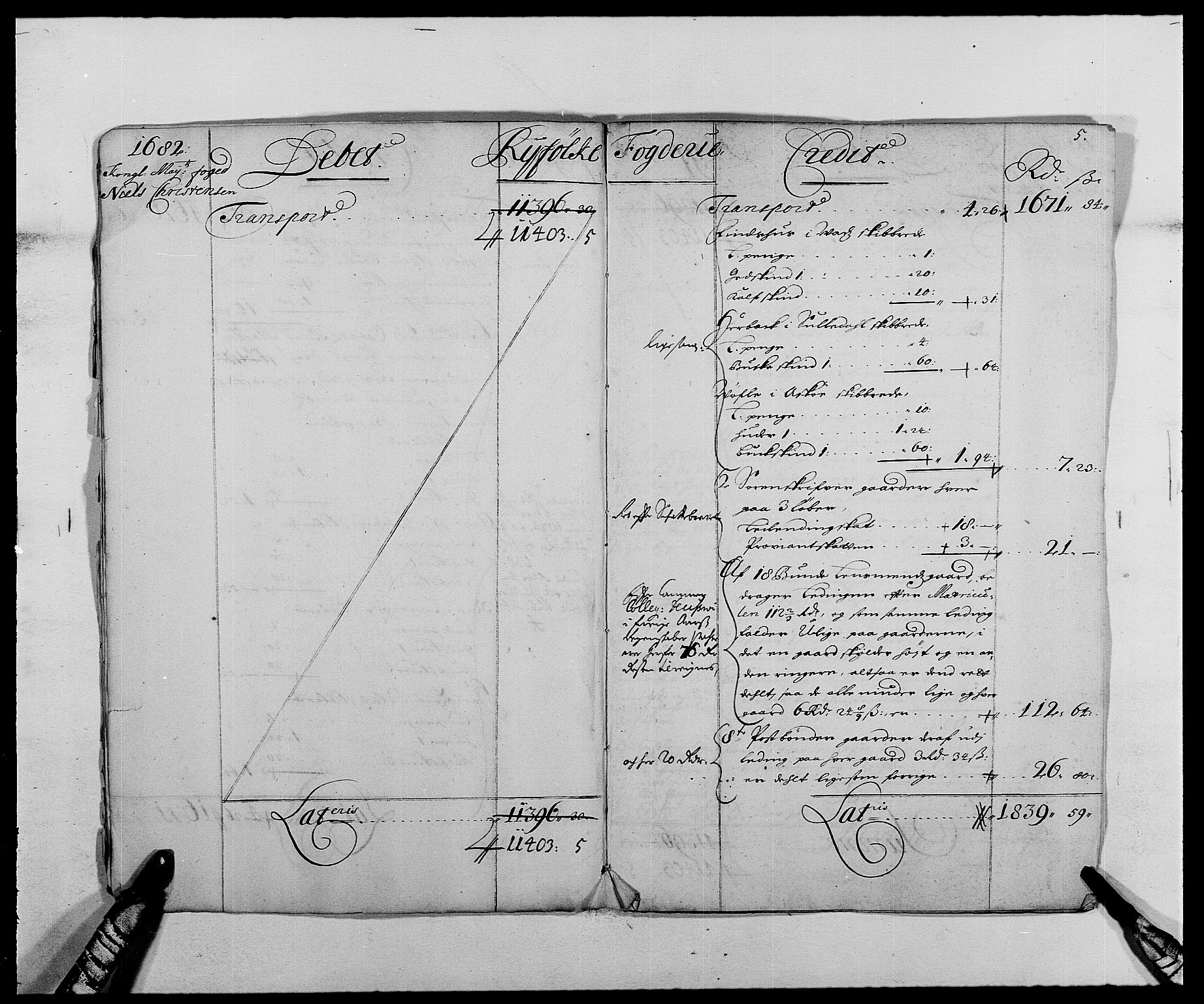 Rentekammeret inntil 1814, Reviderte regnskaper, Fogderegnskap, AV/RA-EA-4092/R47/L2853: Fogderegnskap Ryfylke, 1682-1683, p. 6