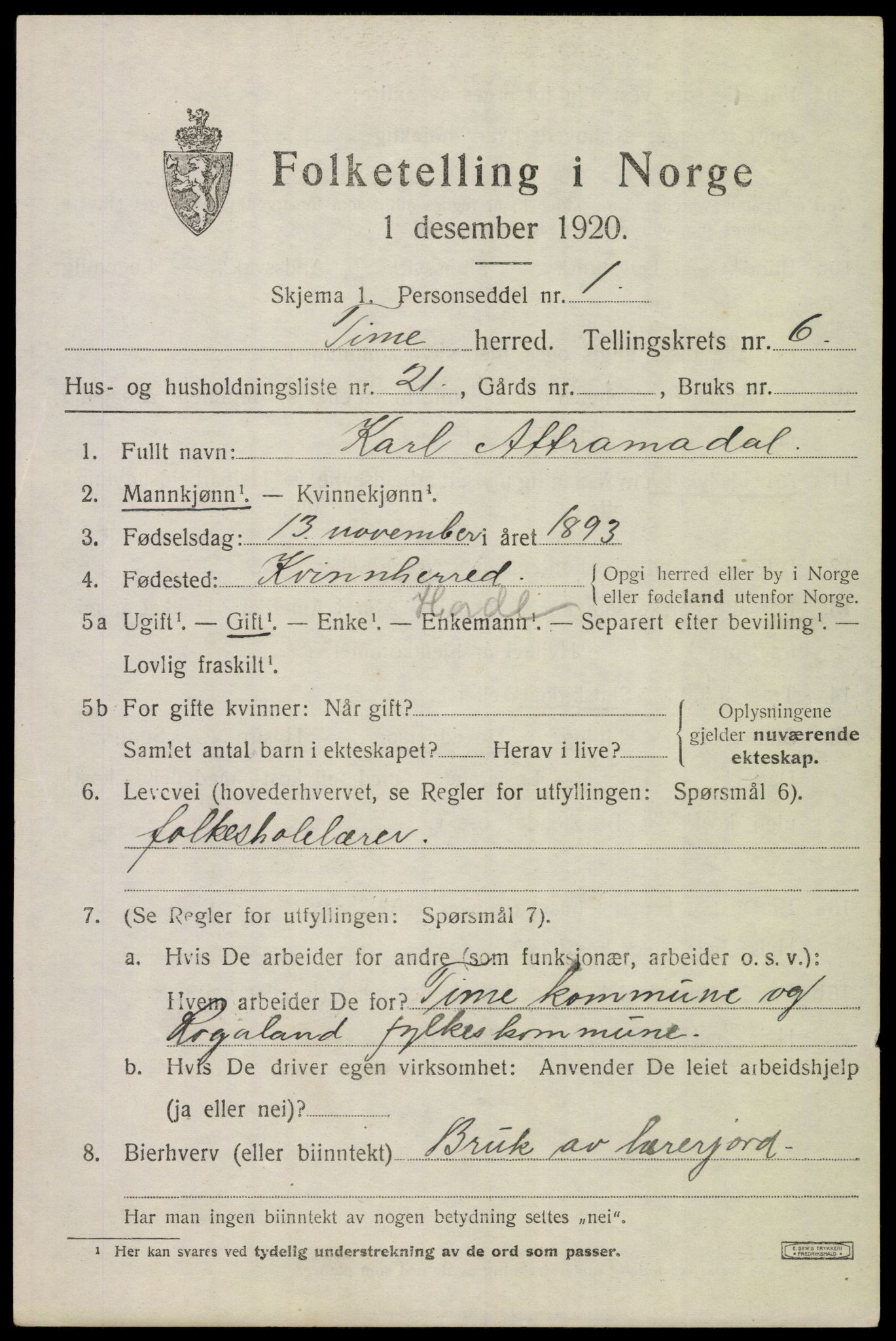 SAST, 1920 census for Time, 1920, p. 7239