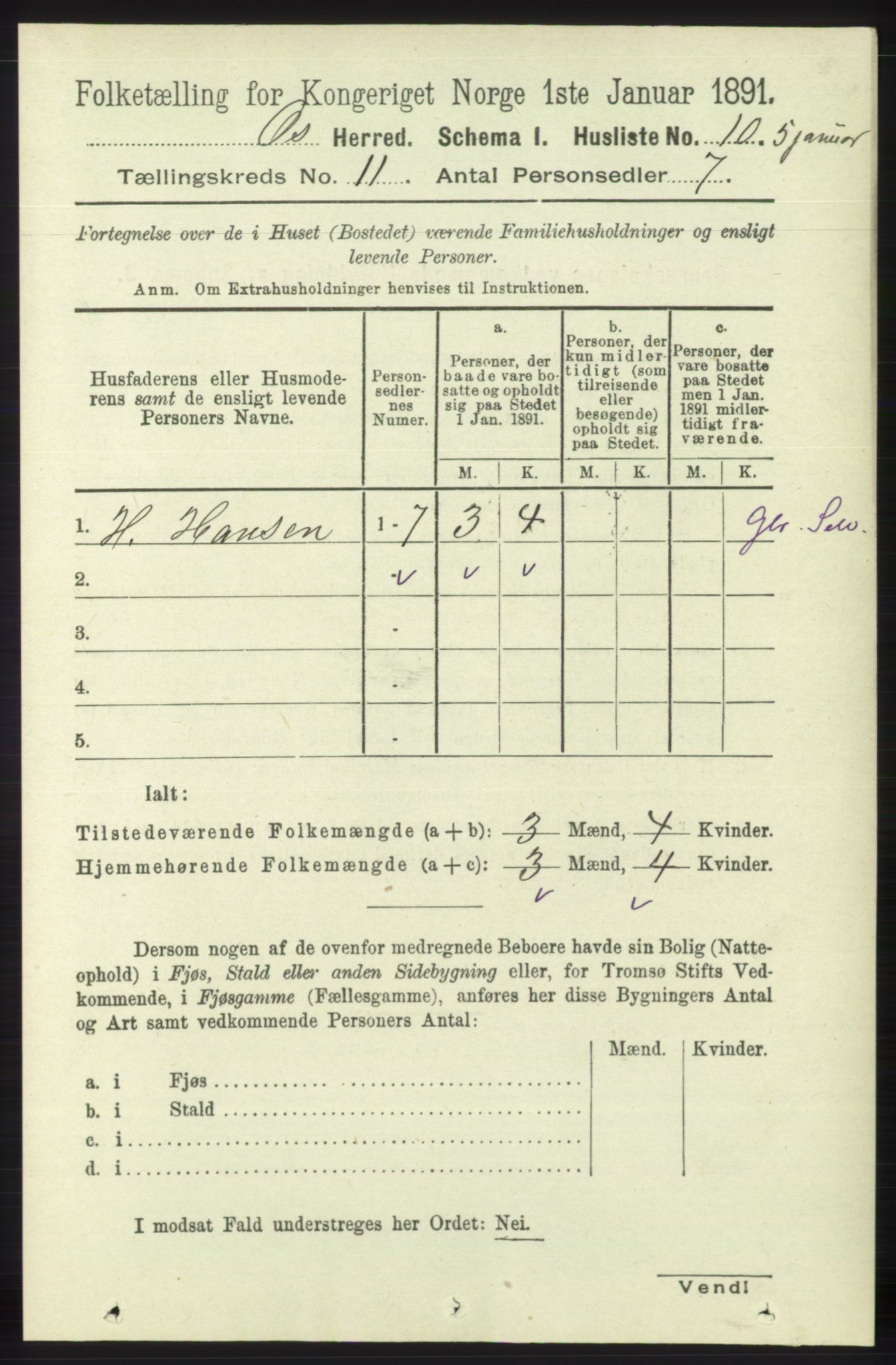 RA, 1891 census for 1243 Os, 1891, p. 2556