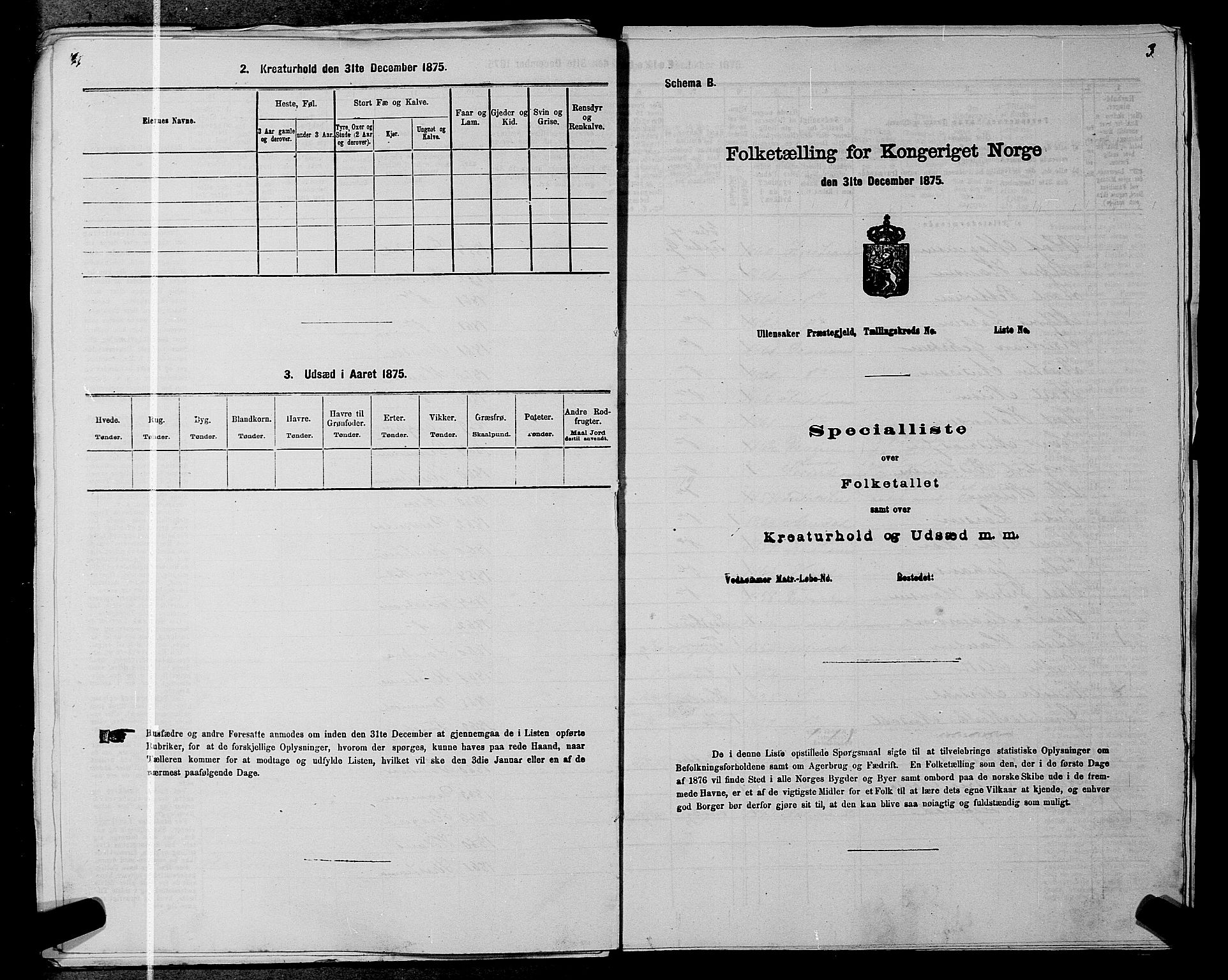 RA, 1875 census for 0235P Ullensaker, 1875, p. 2033