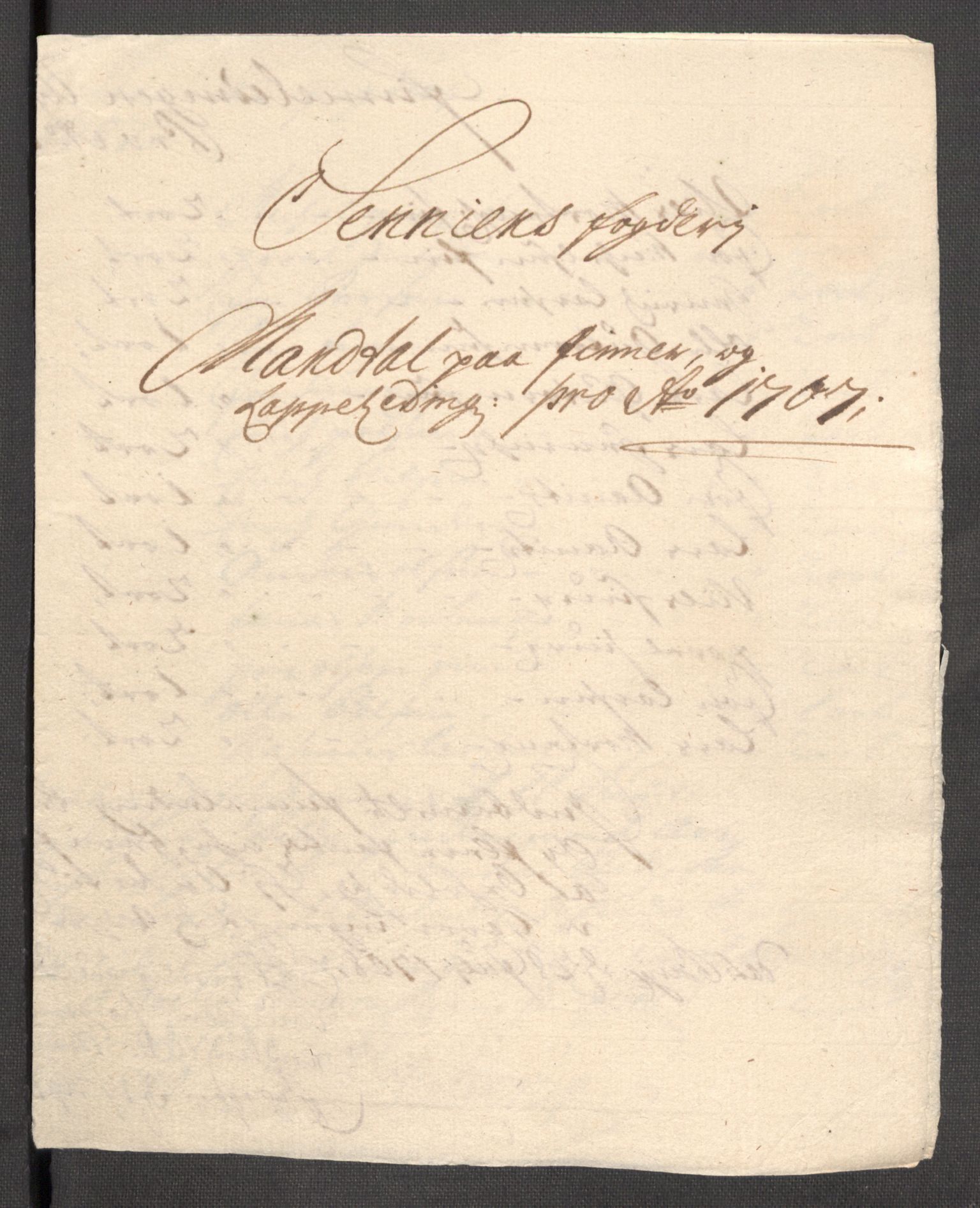 Rentekammeret inntil 1814, Reviderte regnskaper, Fogderegnskap, AV/RA-EA-4092/R68/L4756: Fogderegnskap Senja og Troms, 1705-1707, p. 374