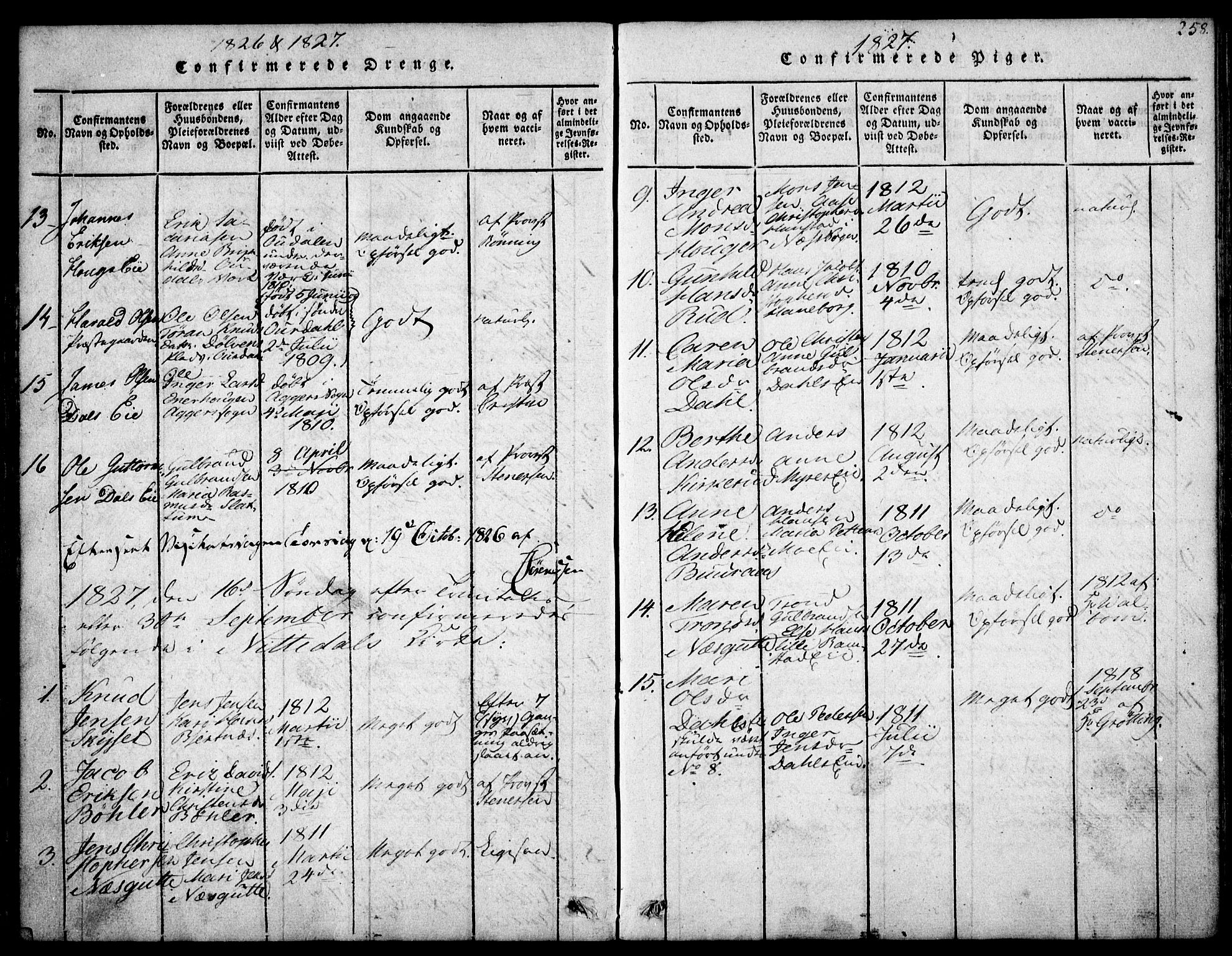 Nittedal prestekontor Kirkebøker, AV/SAO-A-10365a/F/Fa/L0003: Parish register (official) no. I 3, 1814-1836, p. 258