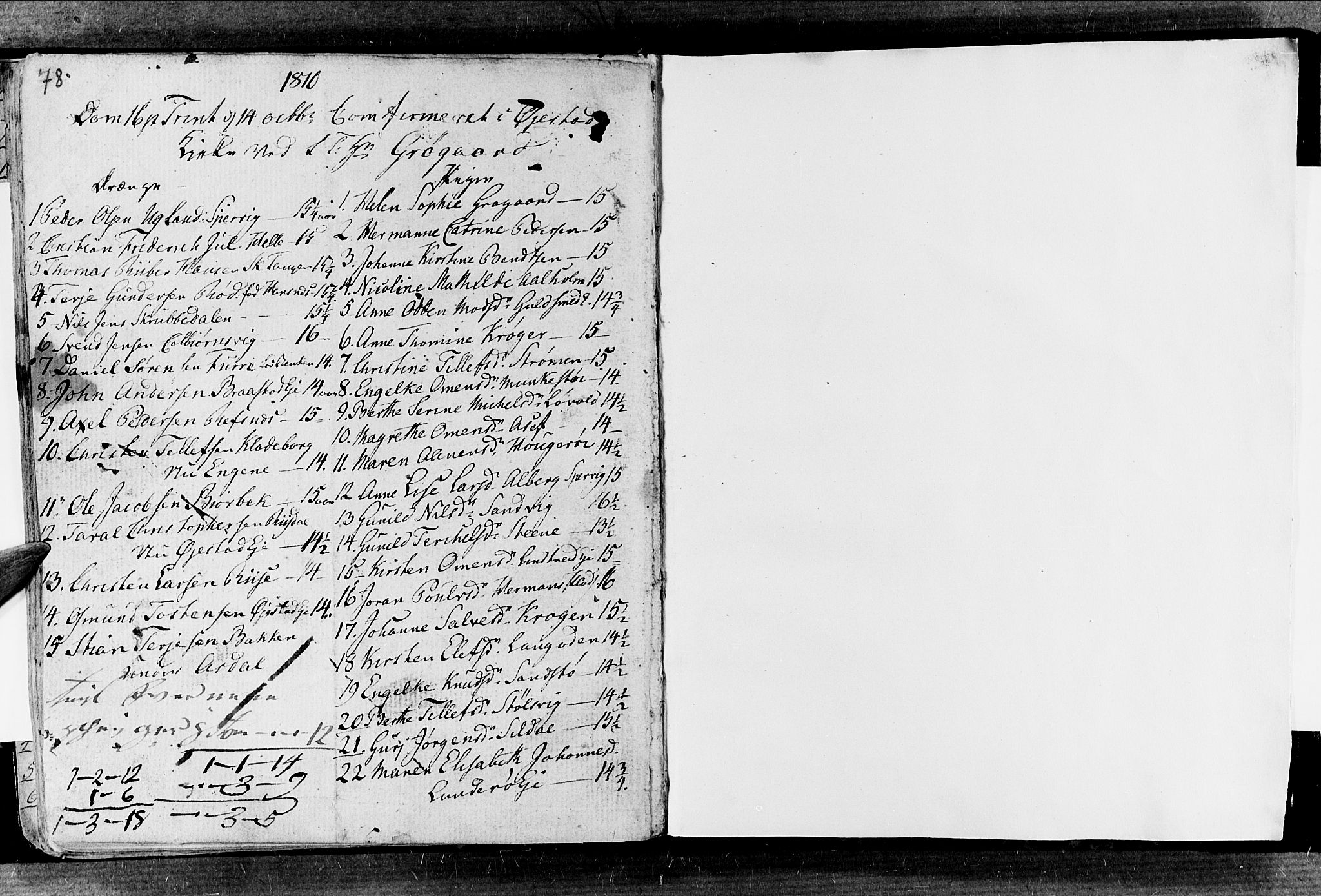 Øyestad sokneprestkontor, AV/SAK-1111-0049/F/Fa/L0010: Parish register (official) no. A 10, 1774-1810, p. 78-79