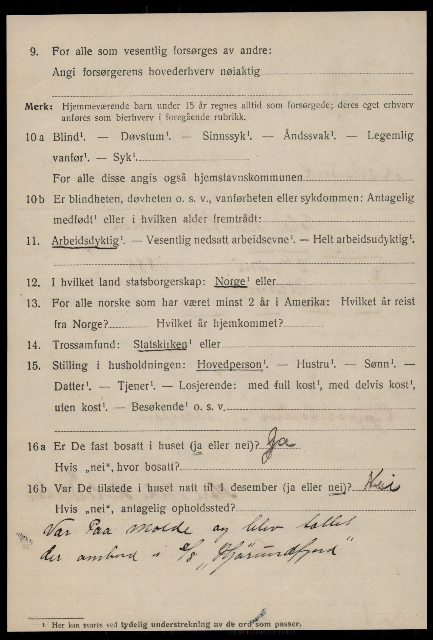 SAT, 1920 census for Ålesund, 1920, p. 23815