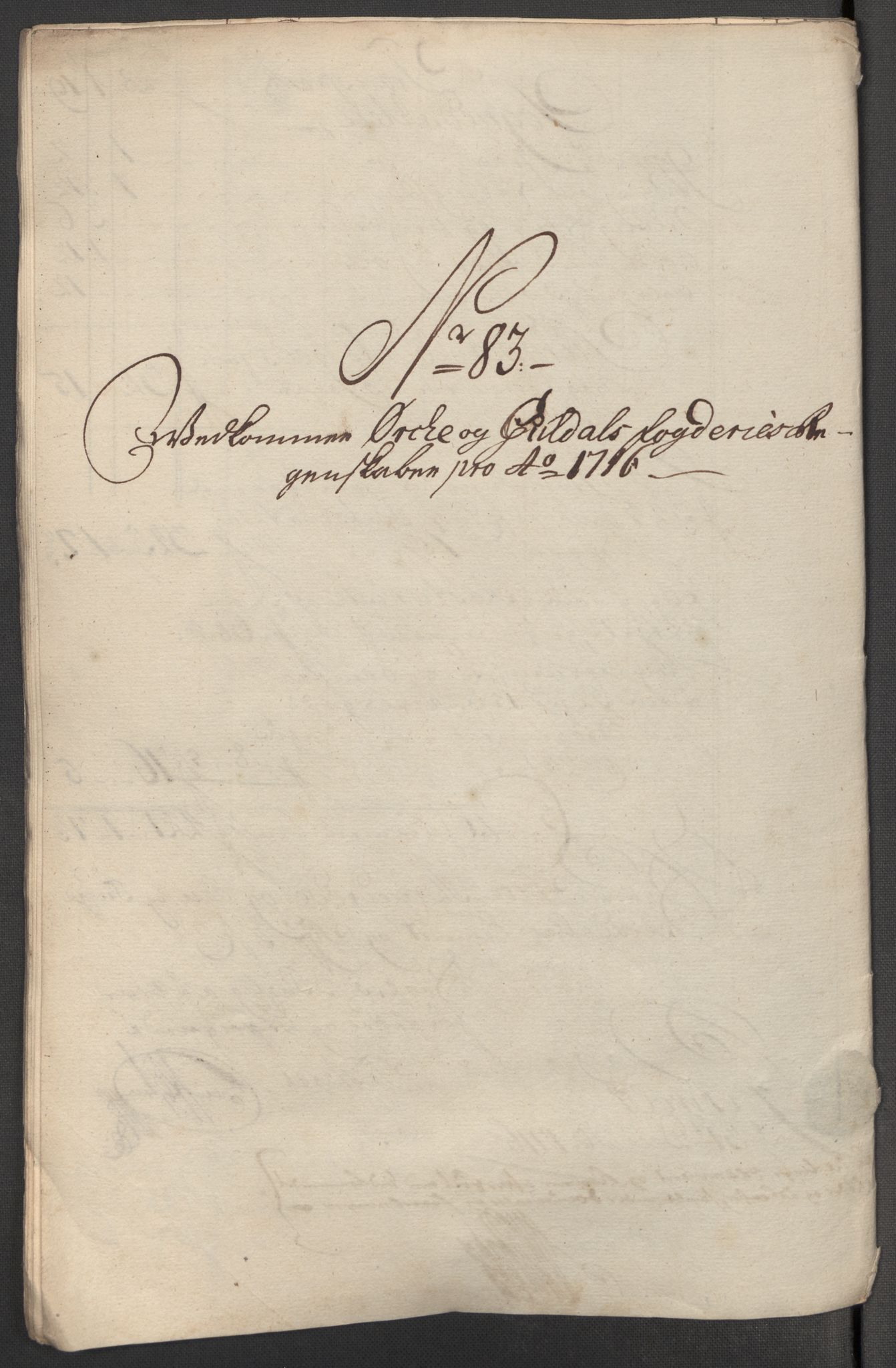 Rentekammeret inntil 1814, Reviderte regnskaper, Fogderegnskap, RA/EA-4092/R60/L3968: Fogderegnskap Orkdal og Gauldal, 1716, p. 218