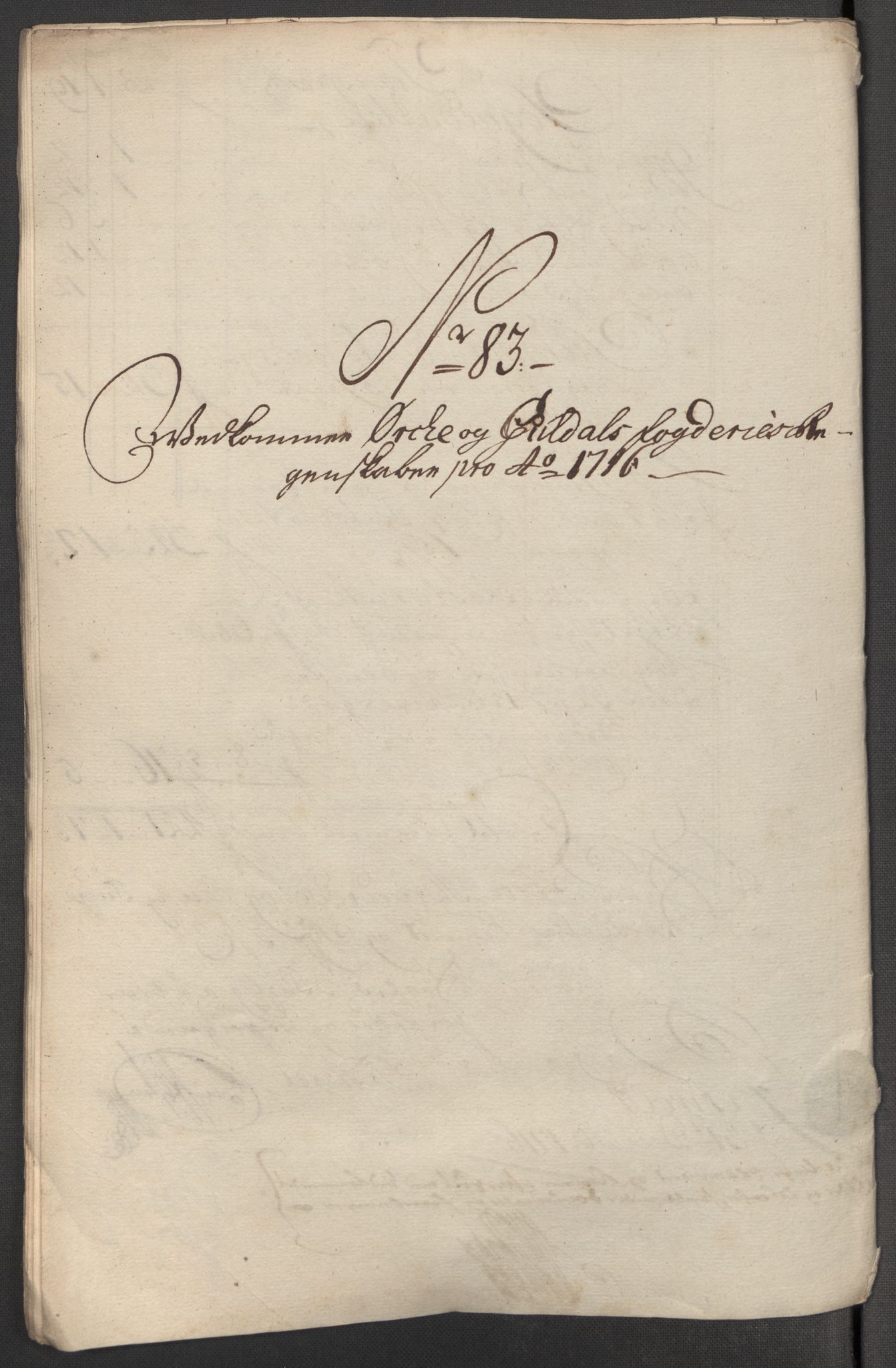 Rentekammeret inntil 1814, Reviderte regnskaper, Fogderegnskap, AV/RA-EA-4092/R60/L3968: Fogderegnskap Orkdal og Gauldal, 1716, p. 218