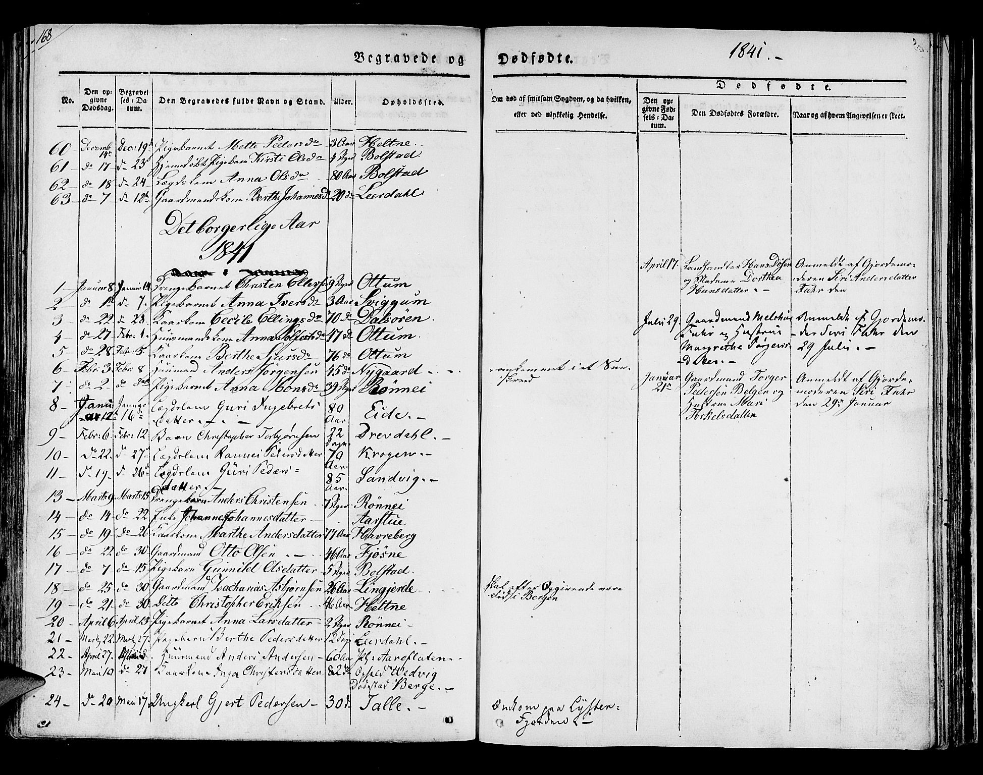 Luster sokneprestembete, SAB/A-81101/H/Haa/Haaa/L0005: Parish register (official) no. A 5, 1831-1841, p. 168