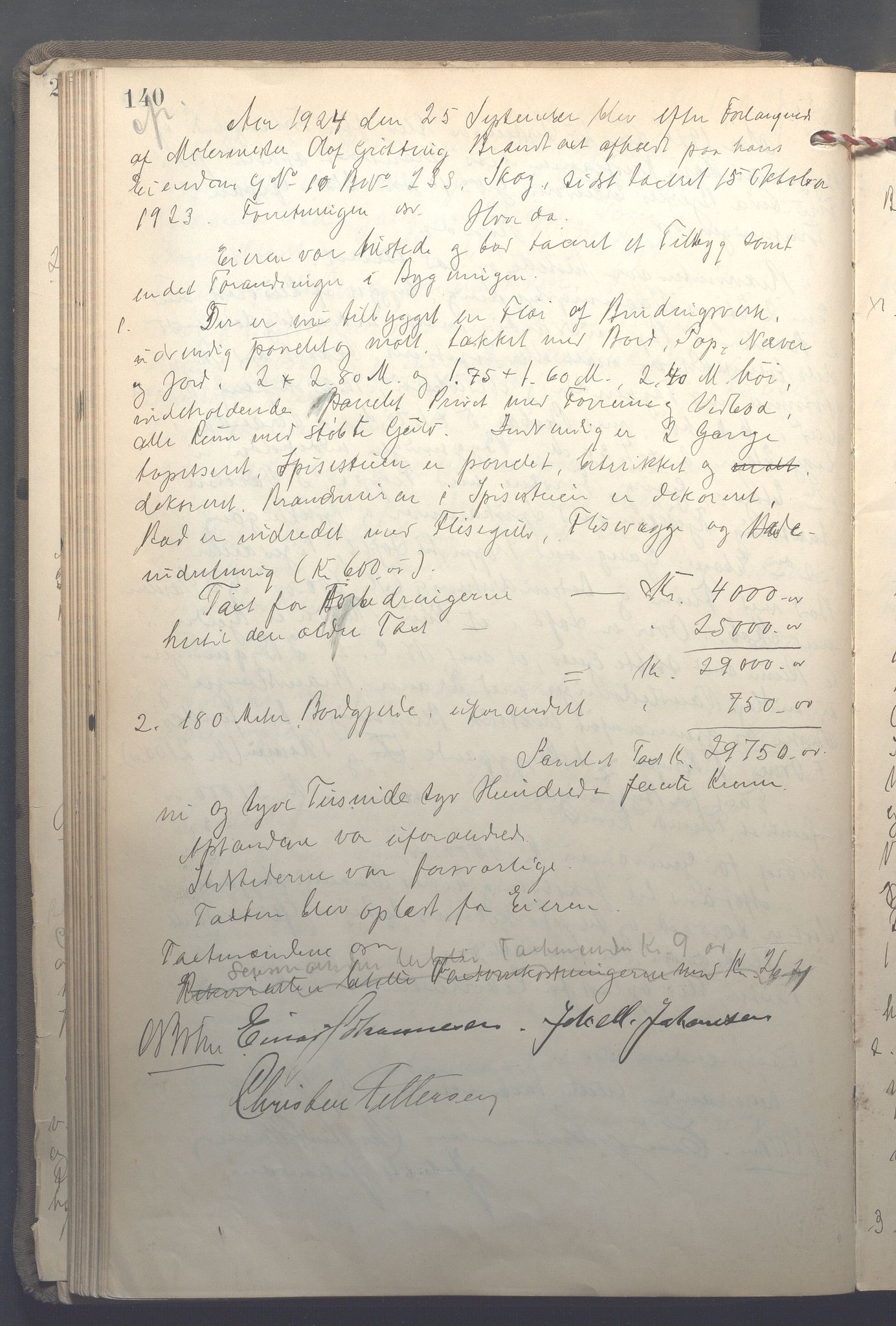 Lensmennene i Aker, OBA/A-10133/F/Fb/L0002: Branntakstprotokoll, 1922-1929, p. 140