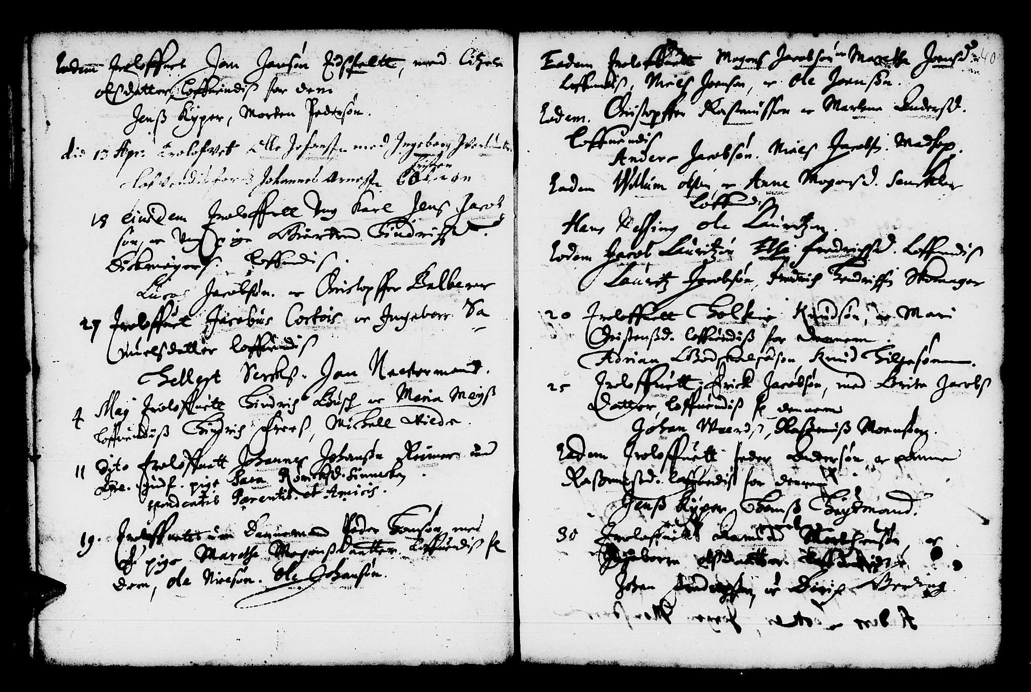 Domkirken sokneprestembete, AV/SAB-A-74801/H/Haa/L0006: Parish register (official) no. A 6, 1663-1683, p. 40