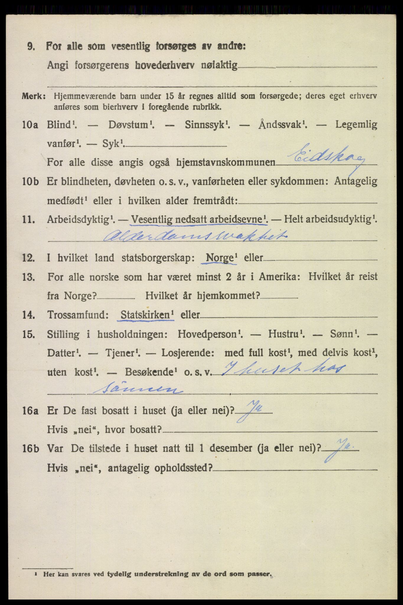 SAH, 1920 census for Eidskog, 1920, p. 2932