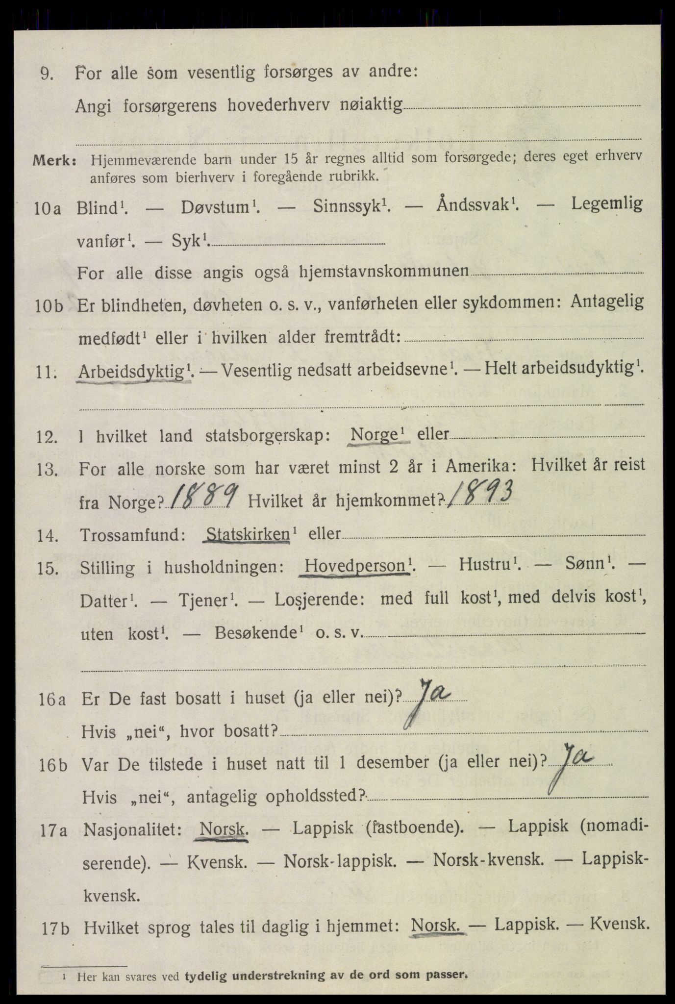 SAT, 1920 census for Leksvik, 1920, p. 3507