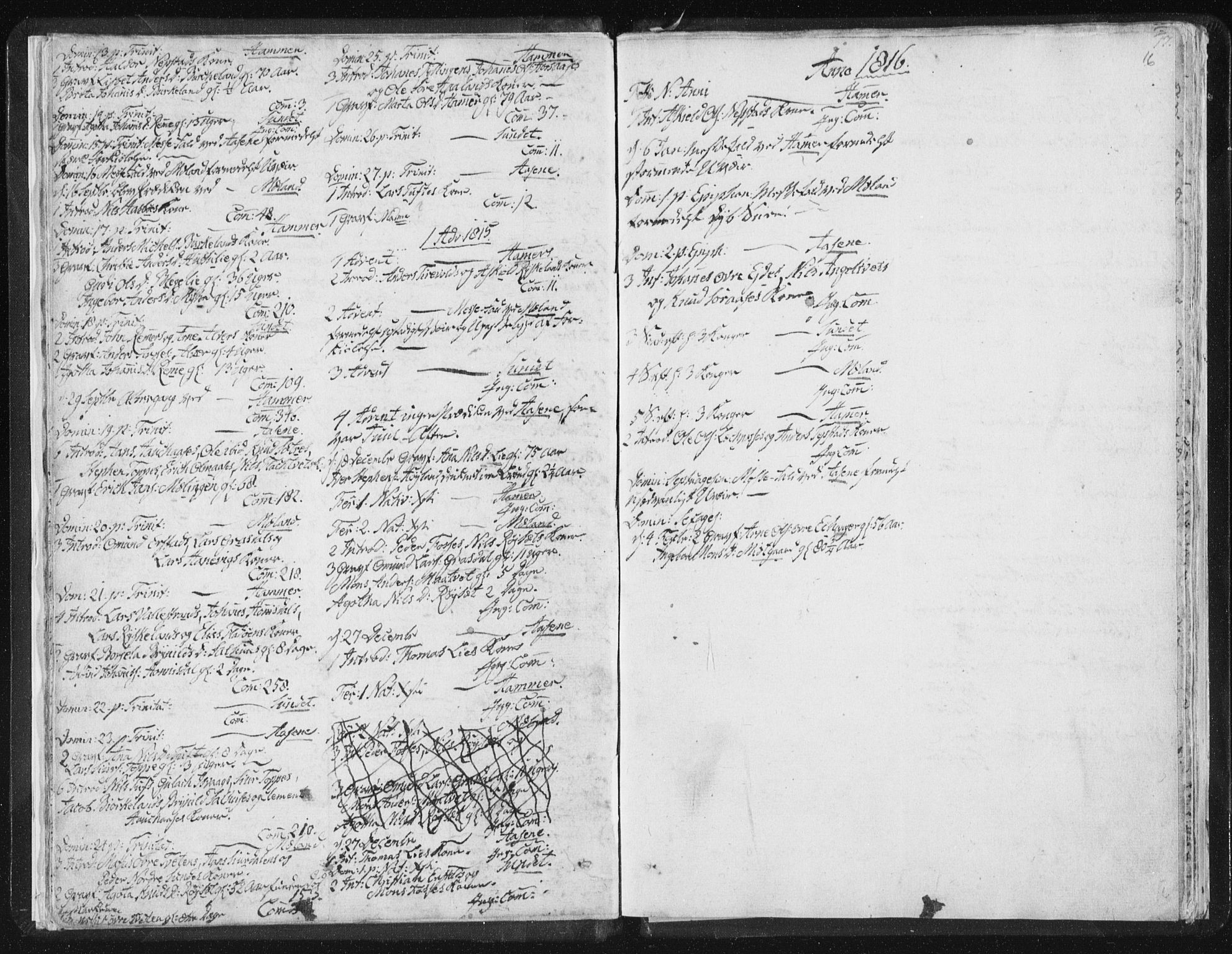 Hamre sokneprestembete, AV/SAB-A-75501/H/Ha/Haa/Haaa/L0009: Parish register (official) no. A 9, 1805-1815, p. 16