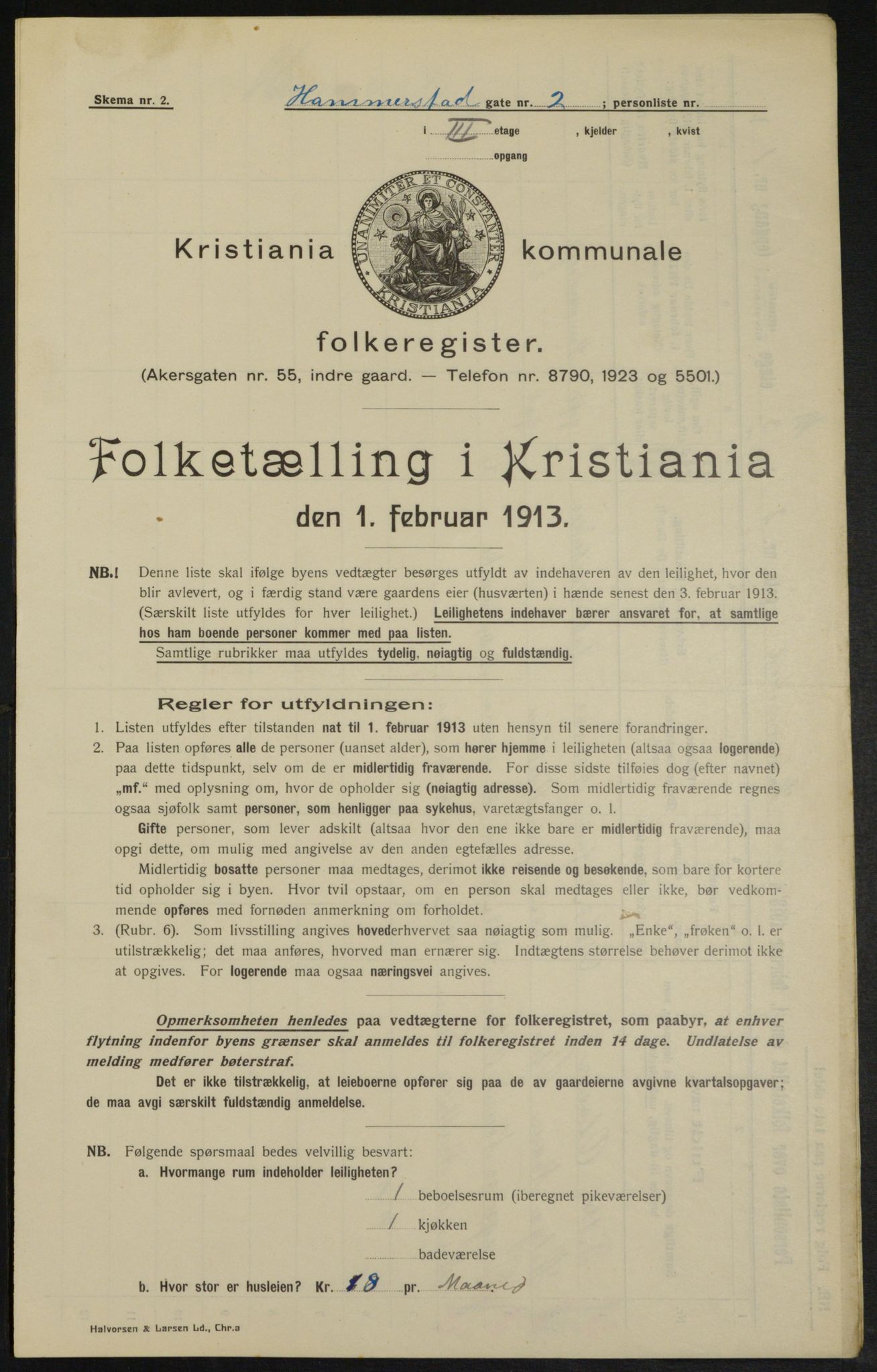 OBA, Municipal Census 1913 for Kristiania, 1913, p. 34602