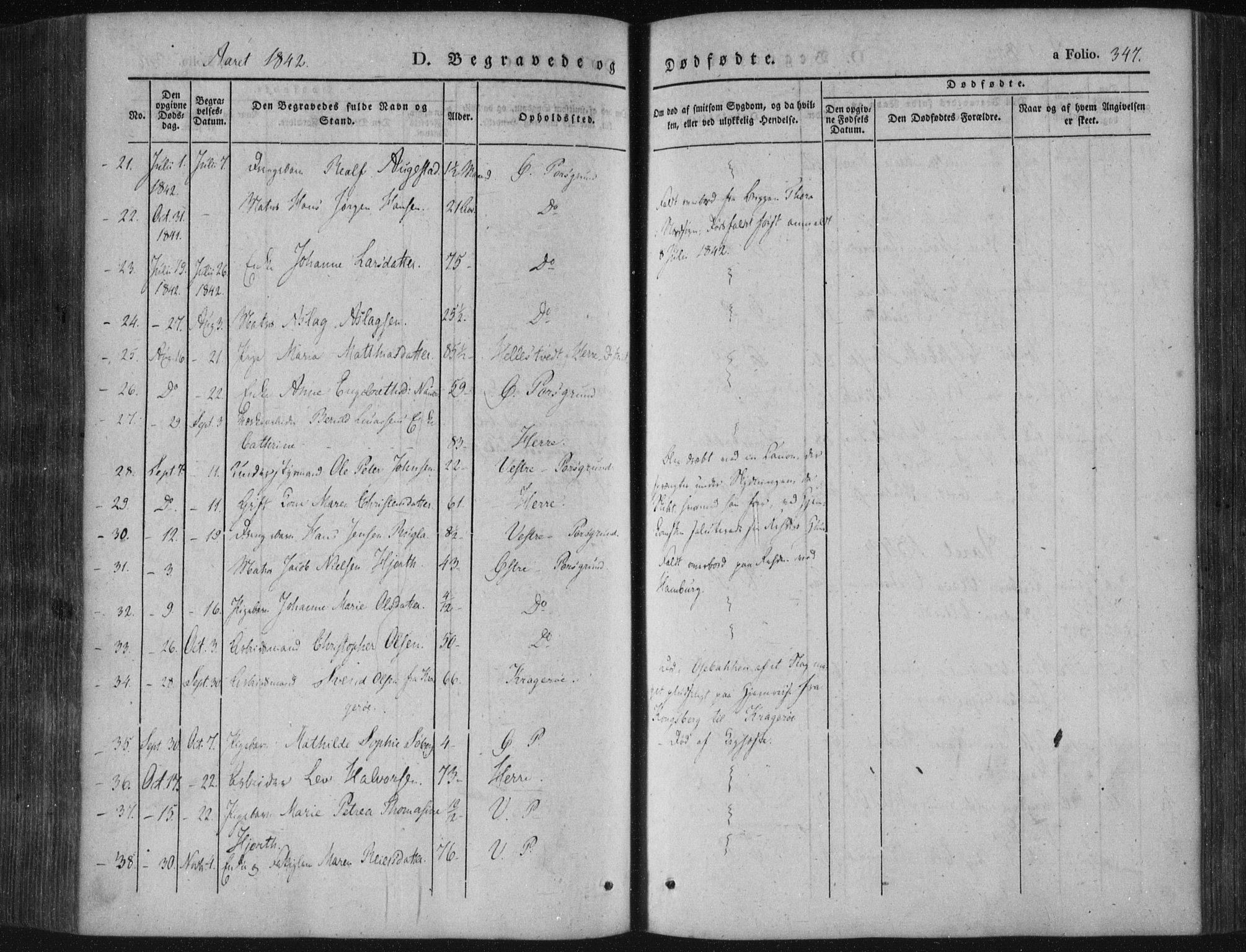 Porsgrunn kirkebøker , AV/SAKO-A-104/F/Fa/L0006: Parish register (official) no. 6, 1841-1857, p. 347