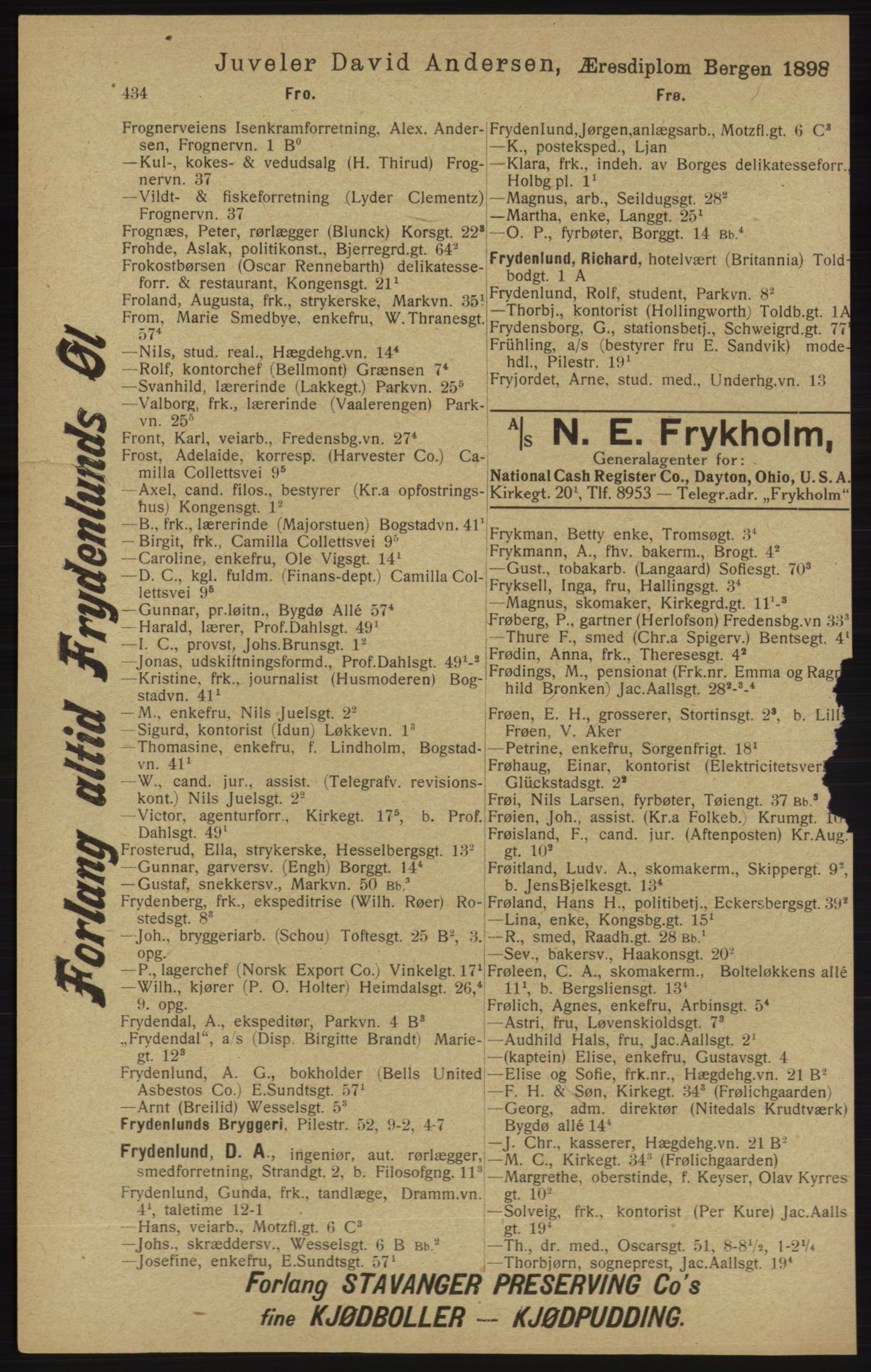 Kristiania/Oslo adressebok, PUBL/-, 1913, p. 446