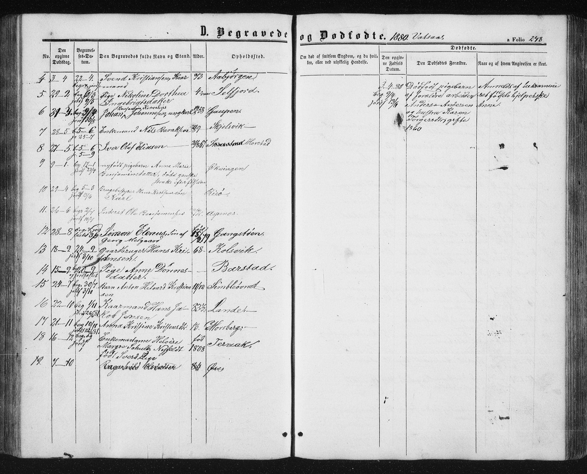 Ministerialprotokoller, klokkerbøker og fødselsregistre - Nordland, AV/SAT-A-1459/810/L0158: Parish register (copy) no. 810C02 /1, 1863-1883, p. 248