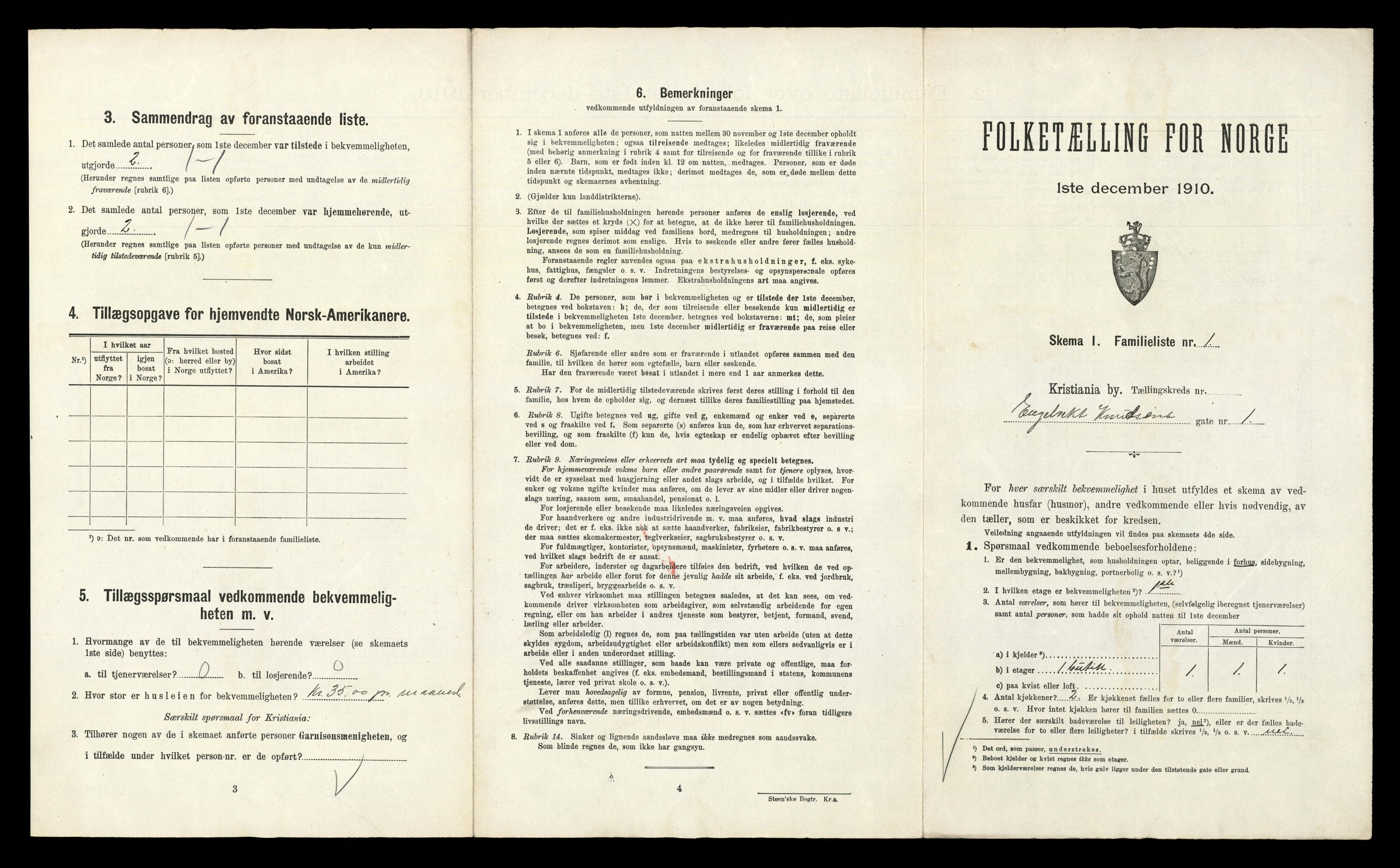 RA, 1910 census for Kristiania, 1910, p. 43019